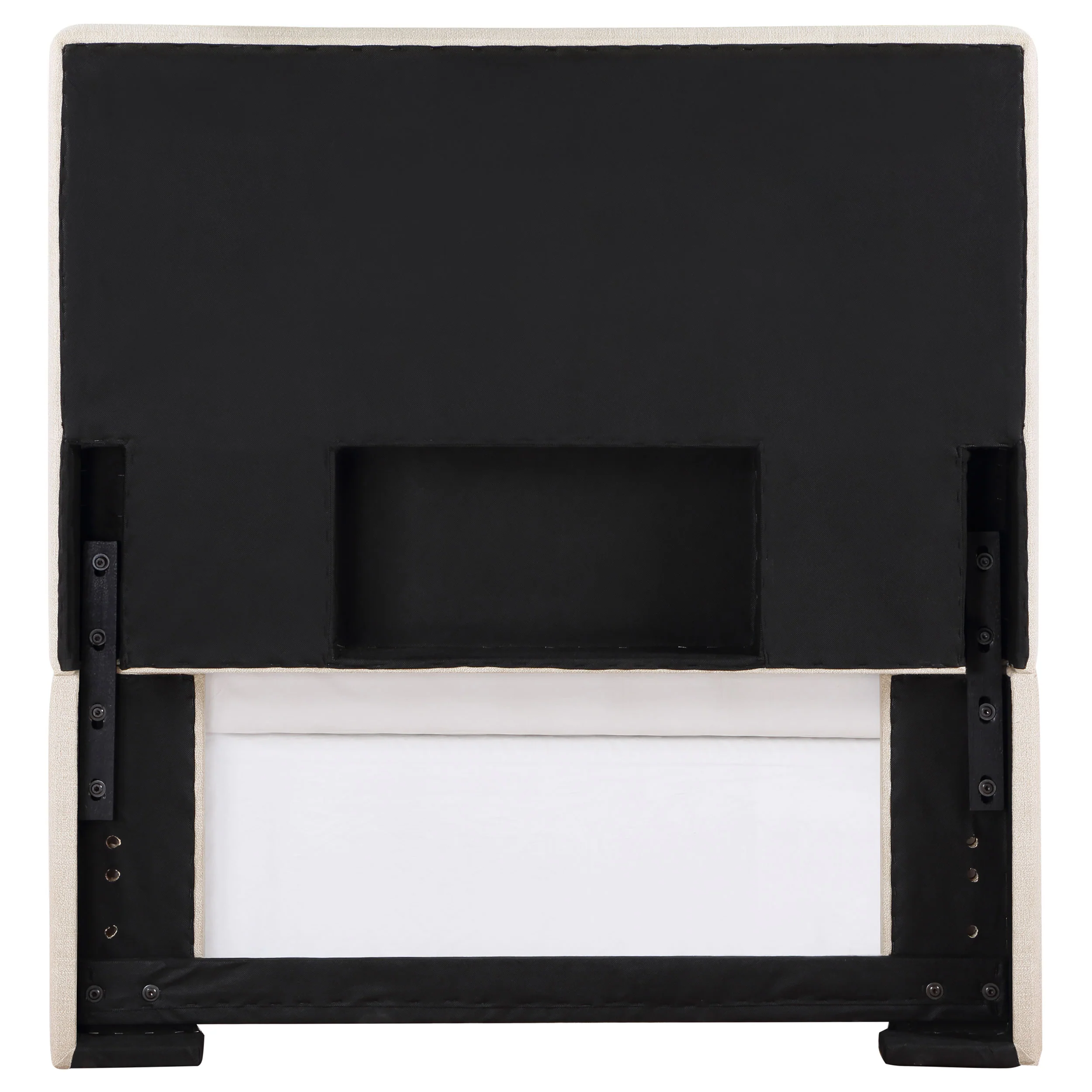 Kosmo Upholstered Twin Panel Headboard in Sand - Image 3