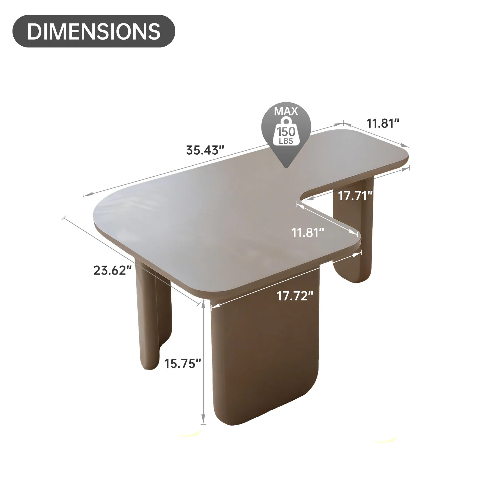 L-Shape Coffee Table For Living Room - Image 19