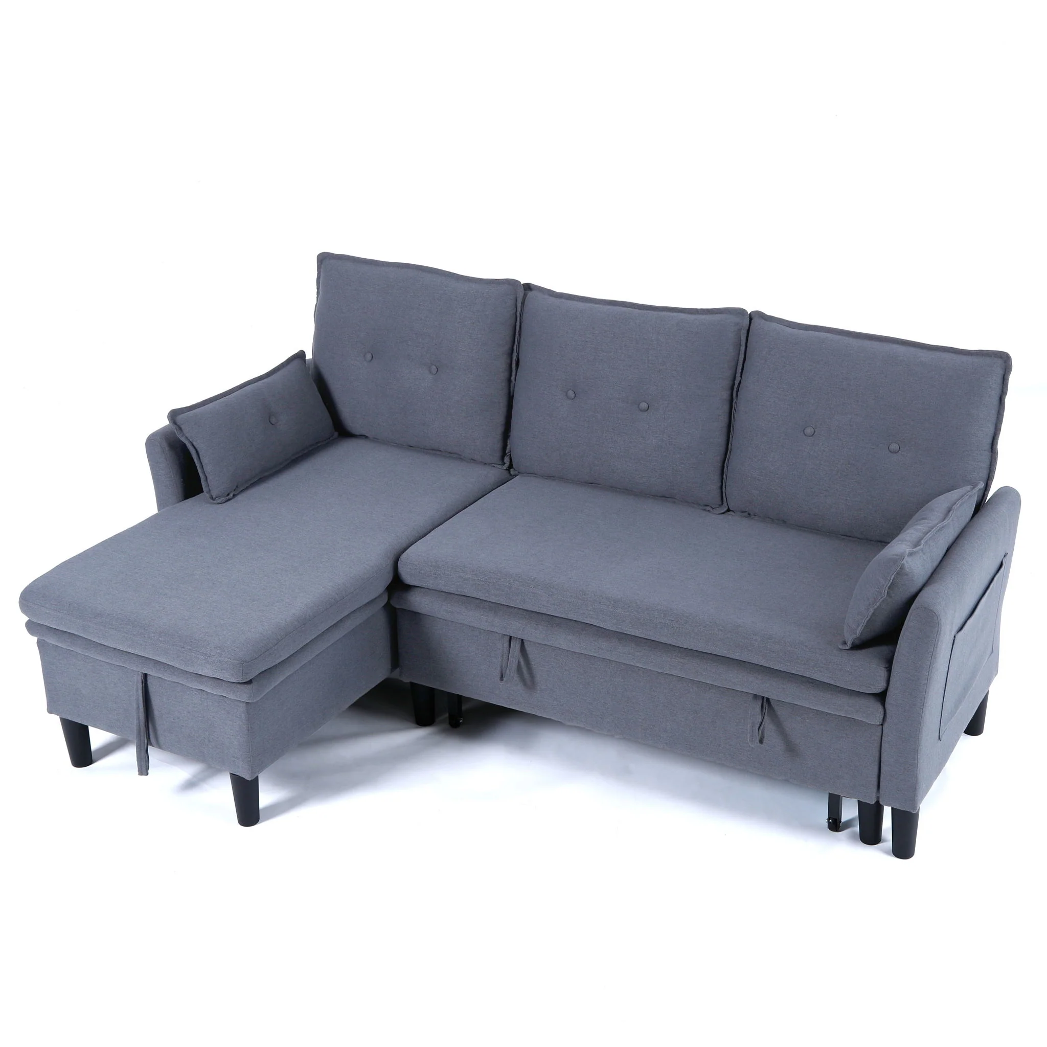 L-Shaped Reversible Chaise Sectional Sofa With Storage - Image 3