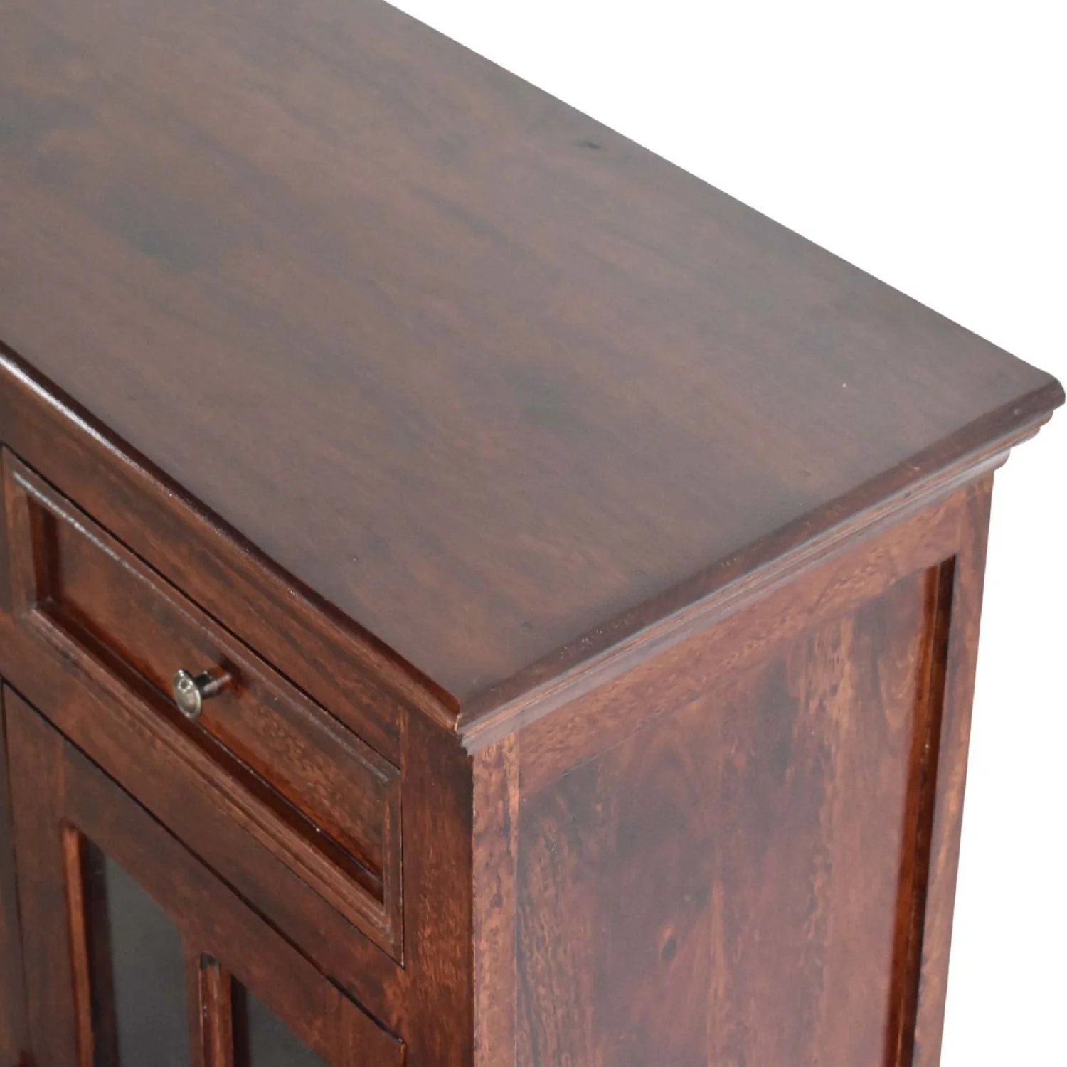 Large Glazed Sideboard Buffet Cabinet Storage Unit Solid Wood 65x35in - Image 11