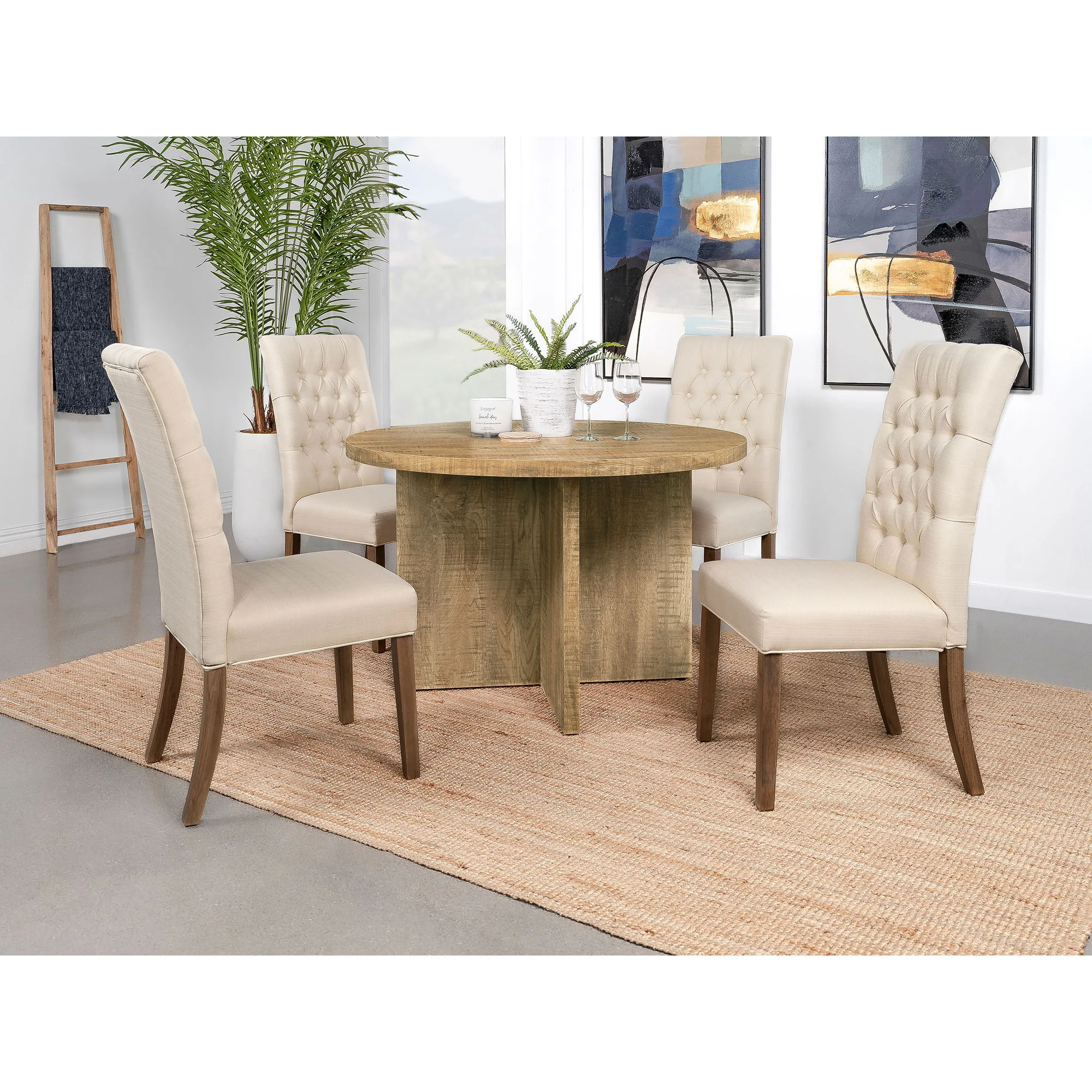 Larrabee - Round Dining Table - Mango Color - Image 9