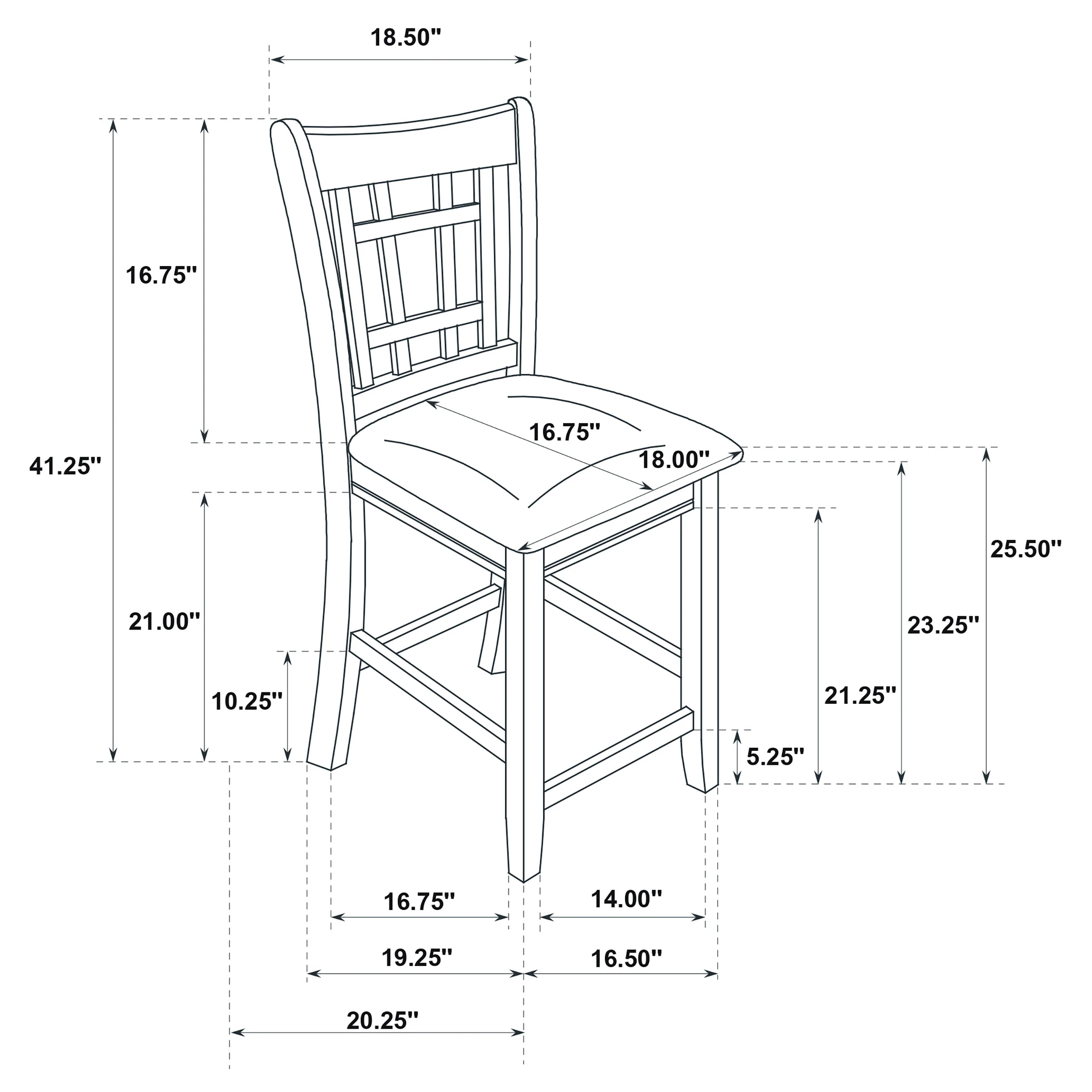 Lavon Wood Counter Height Dining Chair Tan and Espresso Set of 2 - Image 12