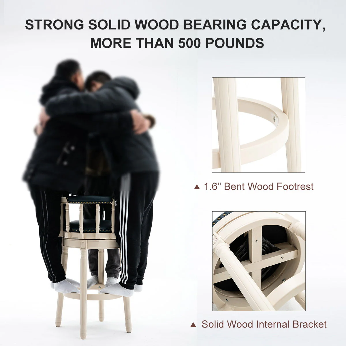 Wooden Bar Stool - Image 11