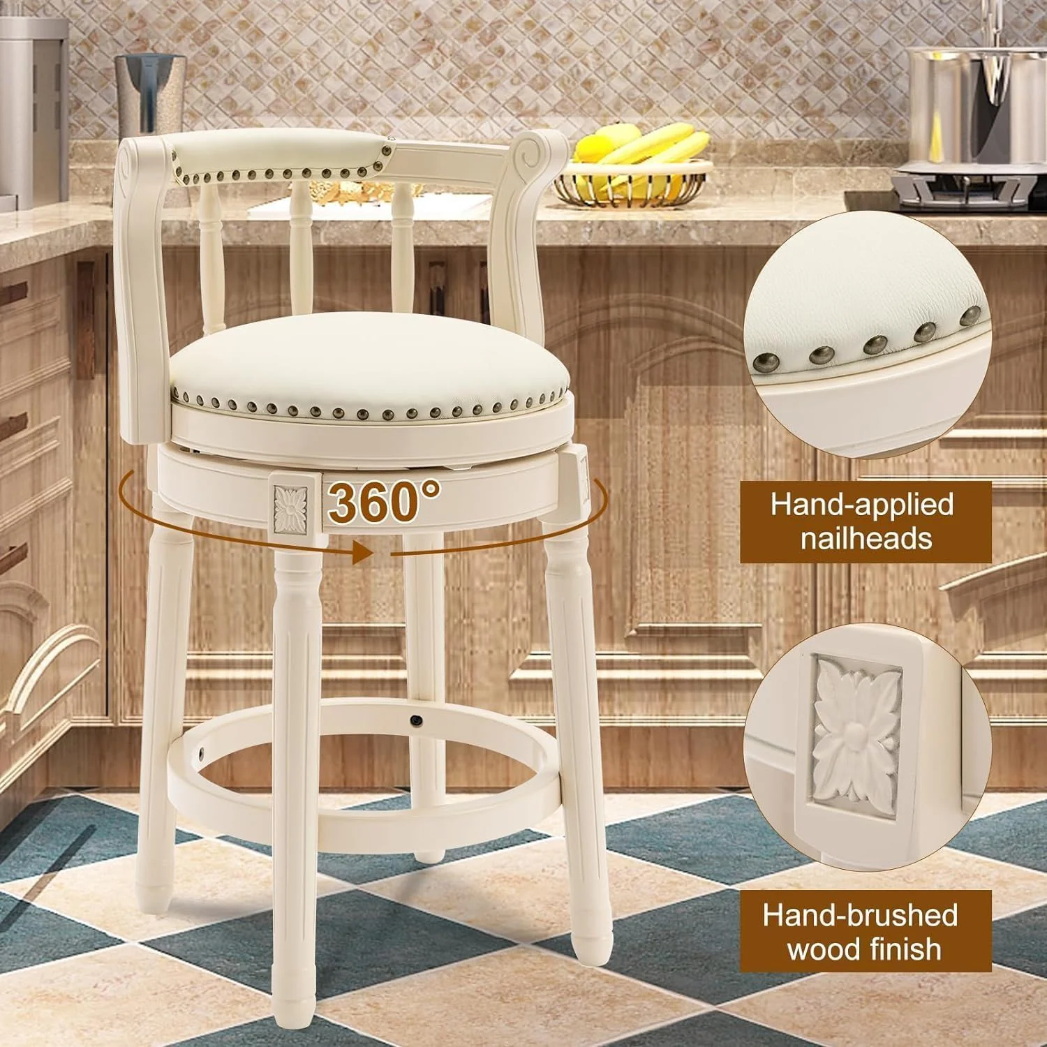 Wooden Bar Stool - Image 6