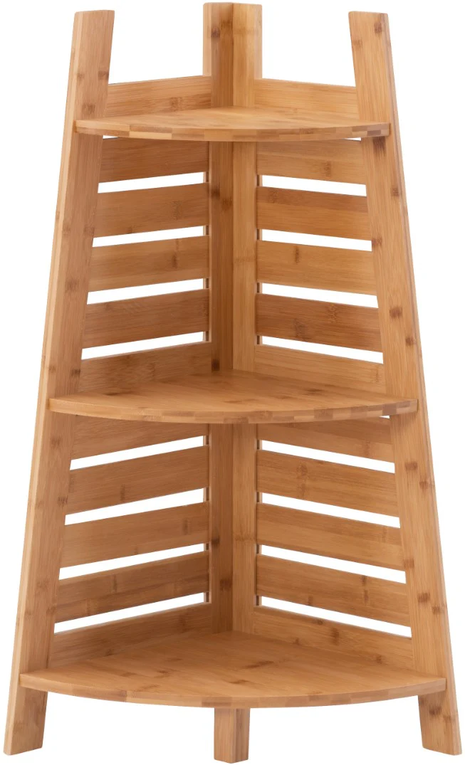 Linon Bracken Corner Bookcase in Natural Finish Bamboo - Image 4