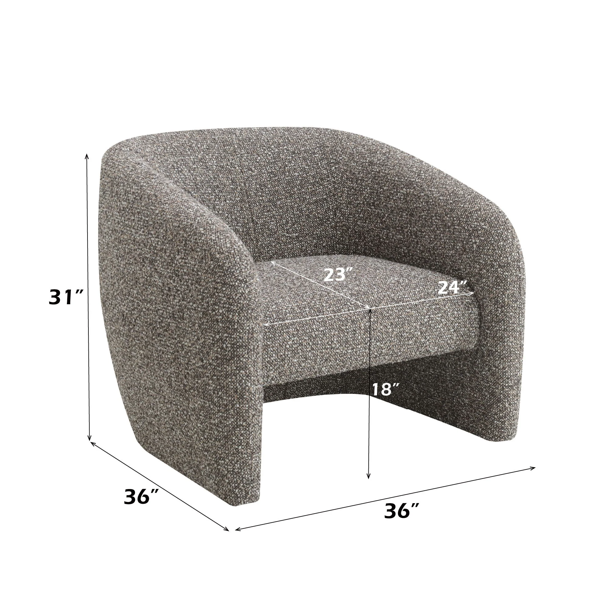 Livia - Accent Chair - Brown / Gray - Image 2