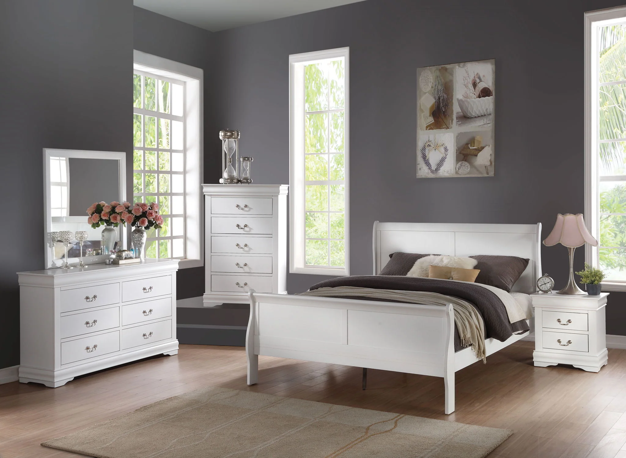 Louis Philippe - Sleigh Style Bed - Image 14