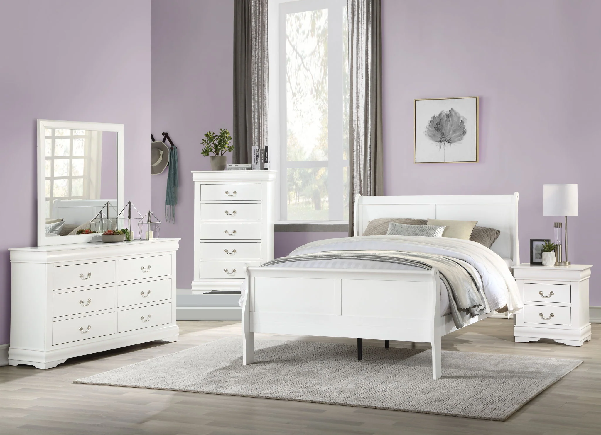 Louis Philippe - Sleigh Style Bed - Image 27