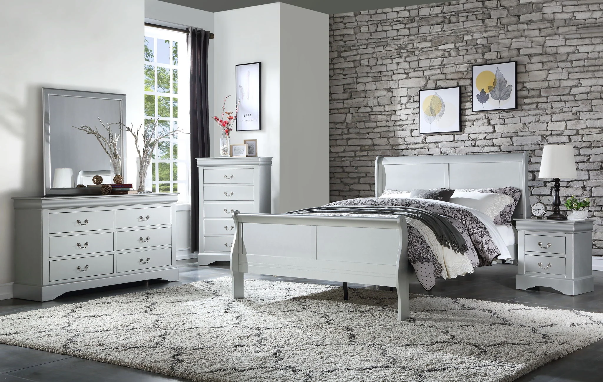 Louis Philippe - Sleigh Style Bed - Image 34
