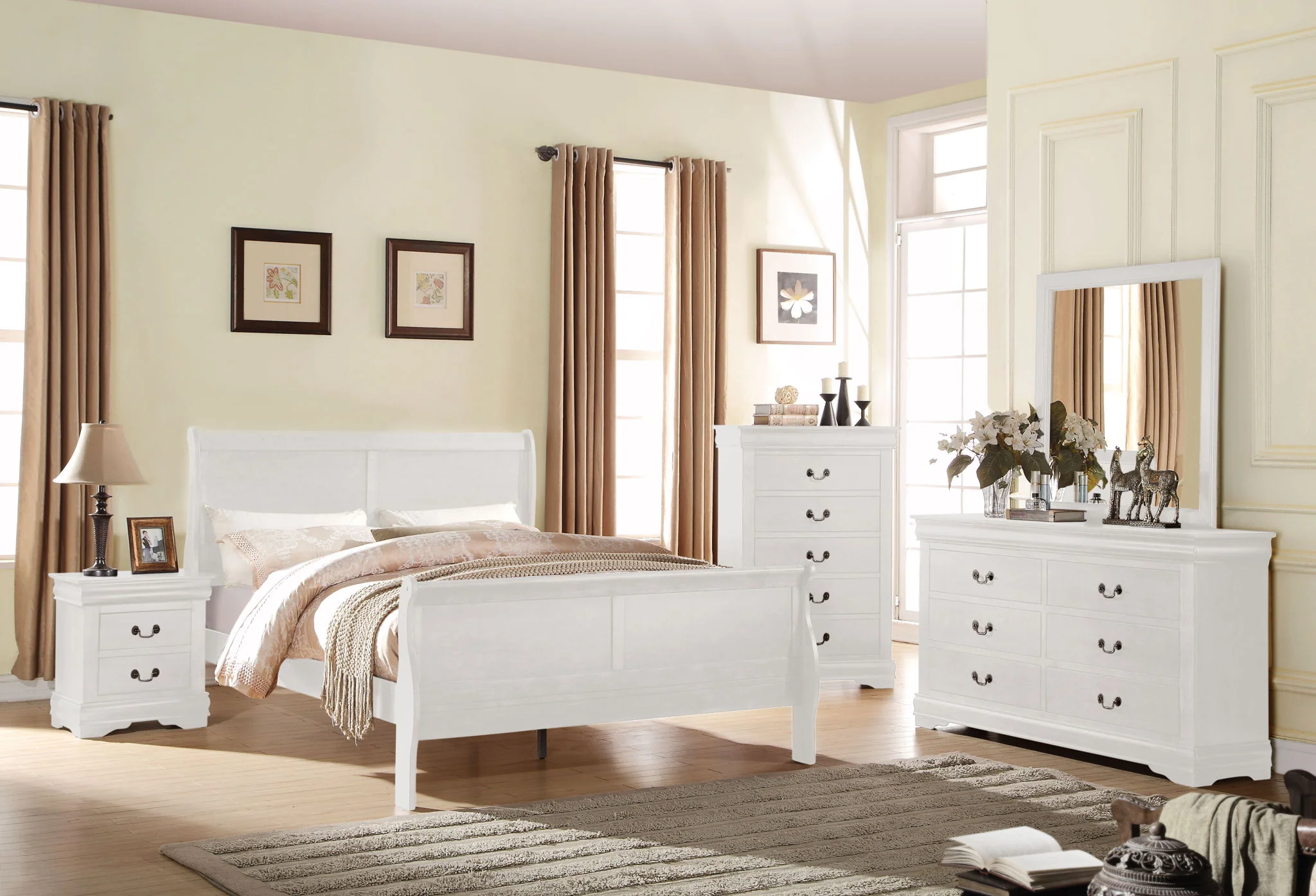 Louis Philippe - Sleigh Style Bed - Image 42