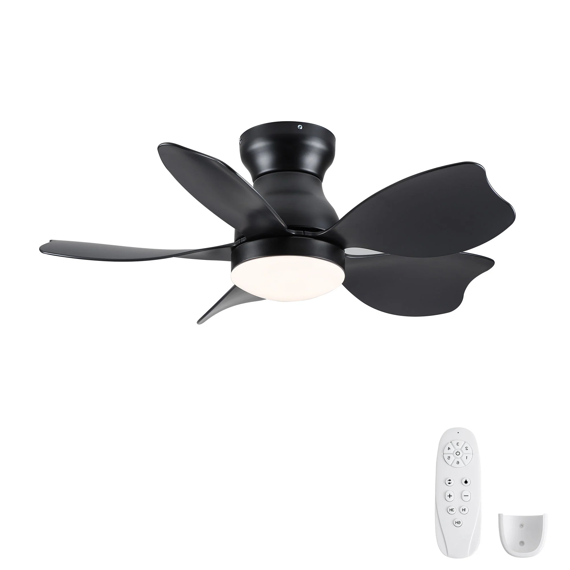 Low Profile Flush Mount Ceiling Fan With Light
