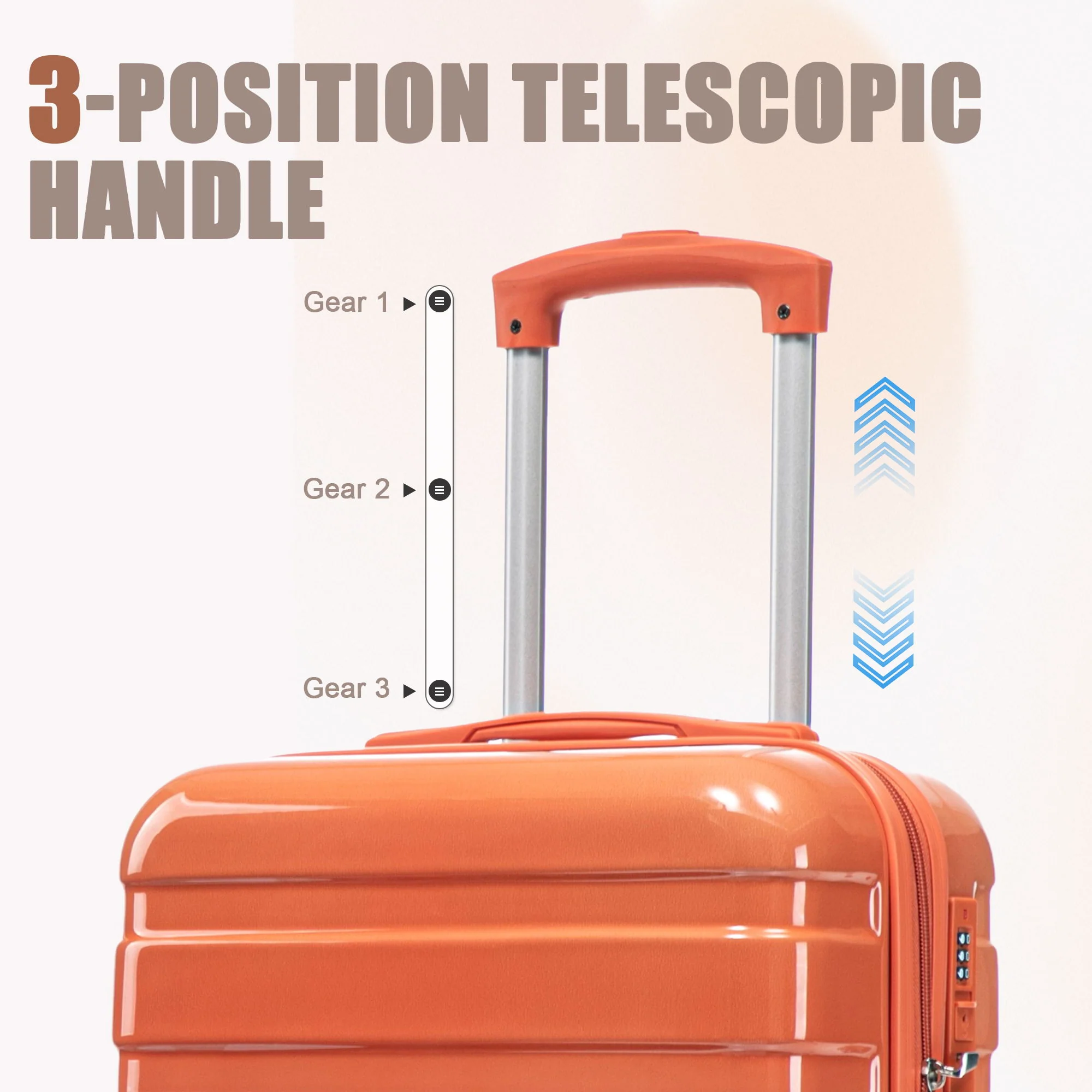 Luggage Set 14" / 20" With Combination Lock And Cosmetic Case - Image 26
