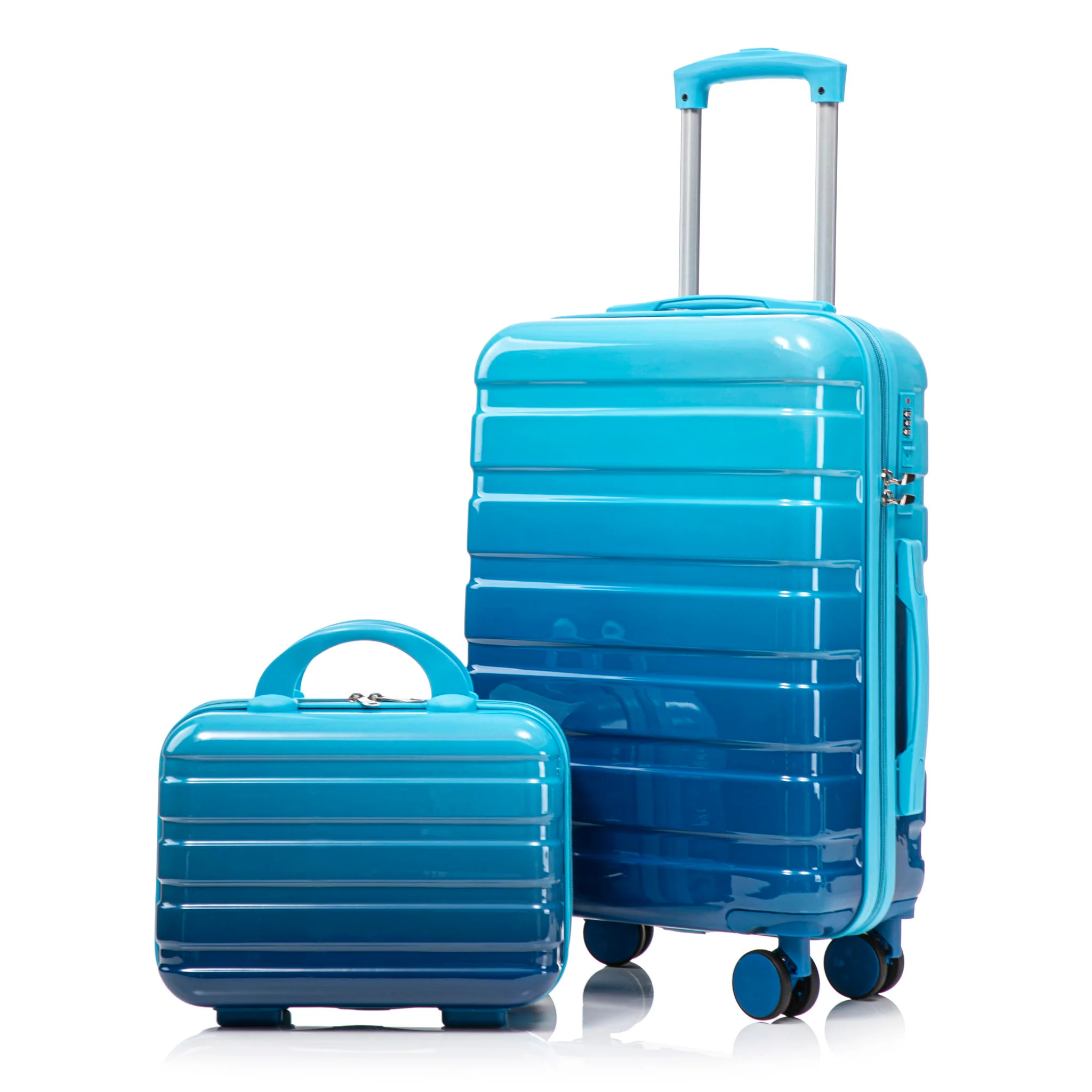 Luggage Set 14" / 20" With Combination Lock And Cosmetic Case - Image 3