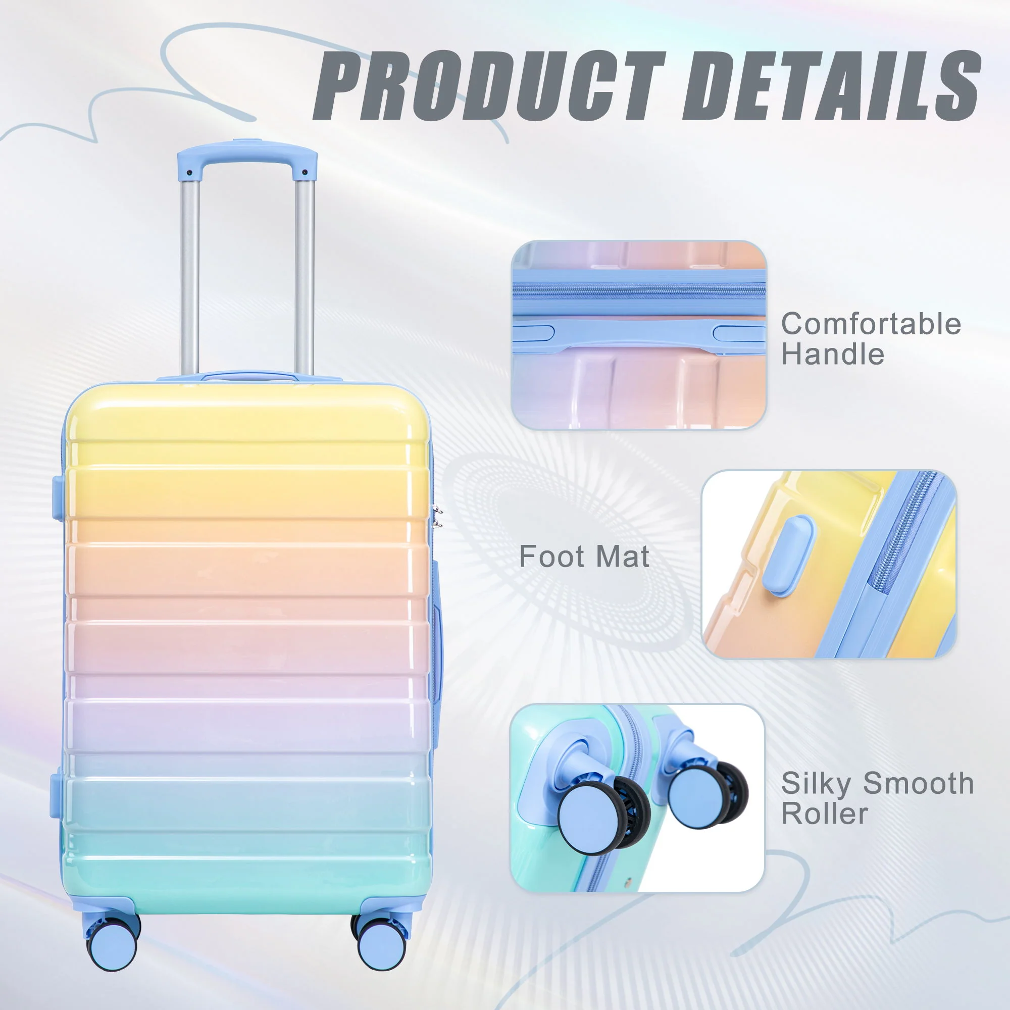 Luggage Set 20" /24" /28" With Combination Lock And Silent Wheels - Image 26