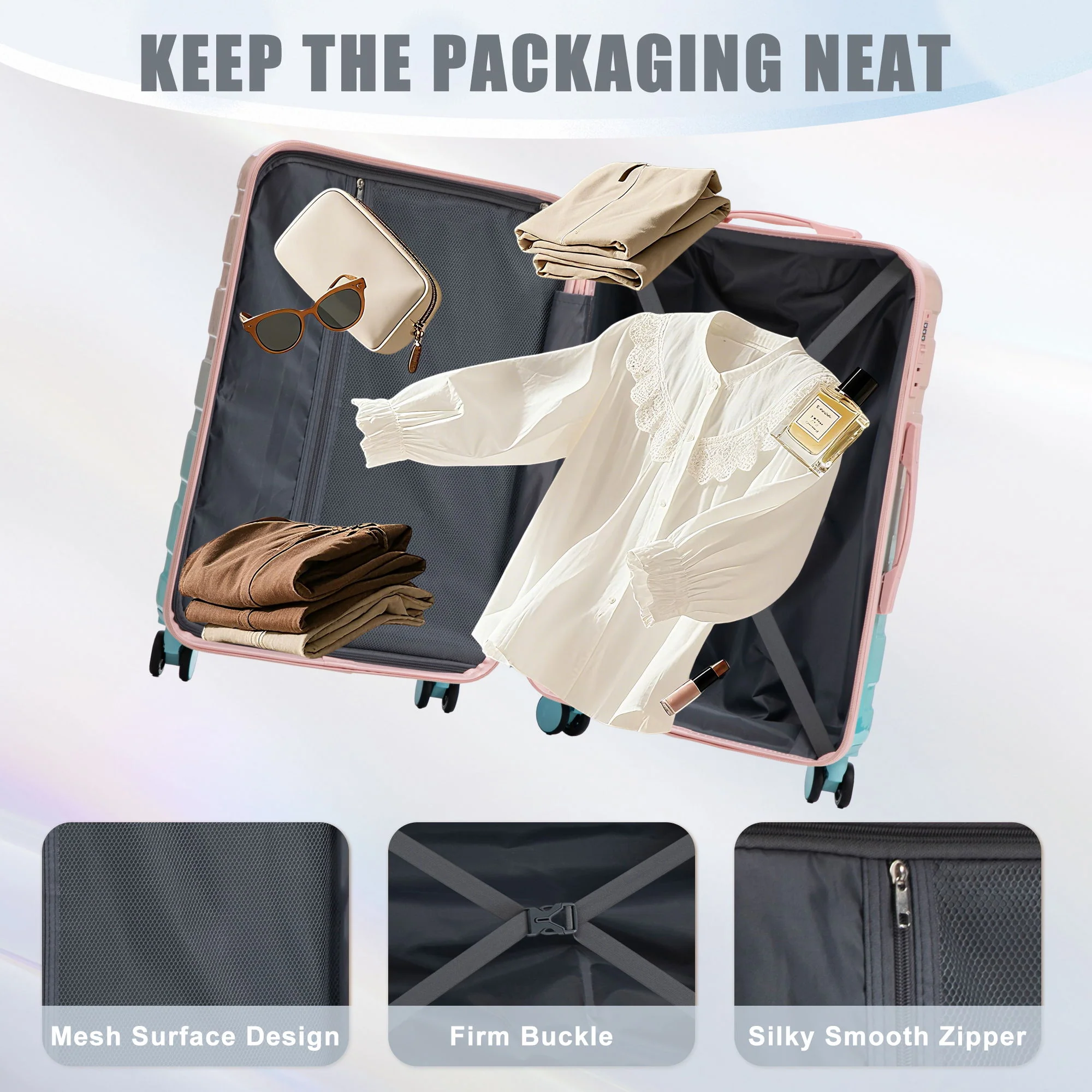 Luggage Set 20" /24" /28" With Combination Lock And Silent Wheels - Image 28