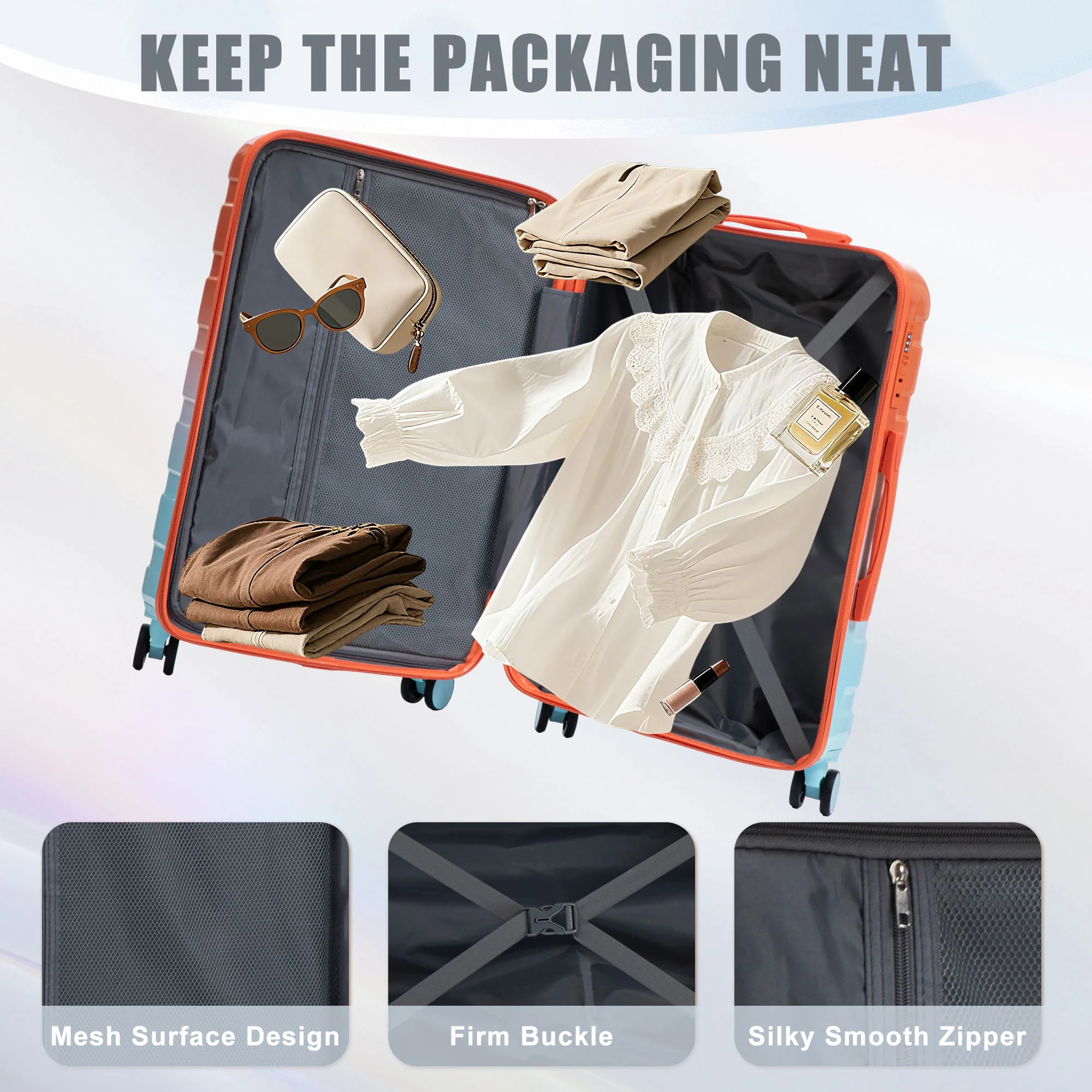Luggage Set 20" /24" /28" With Combination Lock And Silent Wheels - Image 29