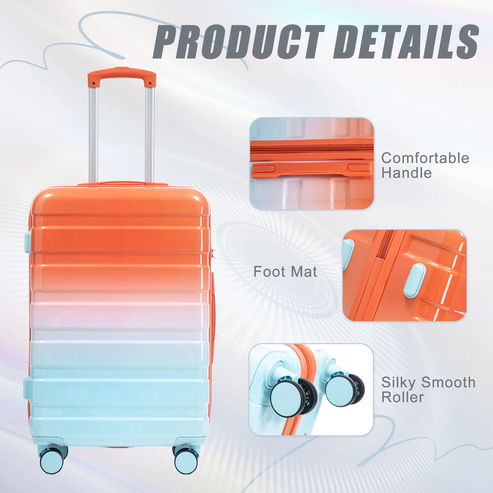 Luggage Set 20" /24" /28" With Combination Lock And Silent Wheels - Image 37