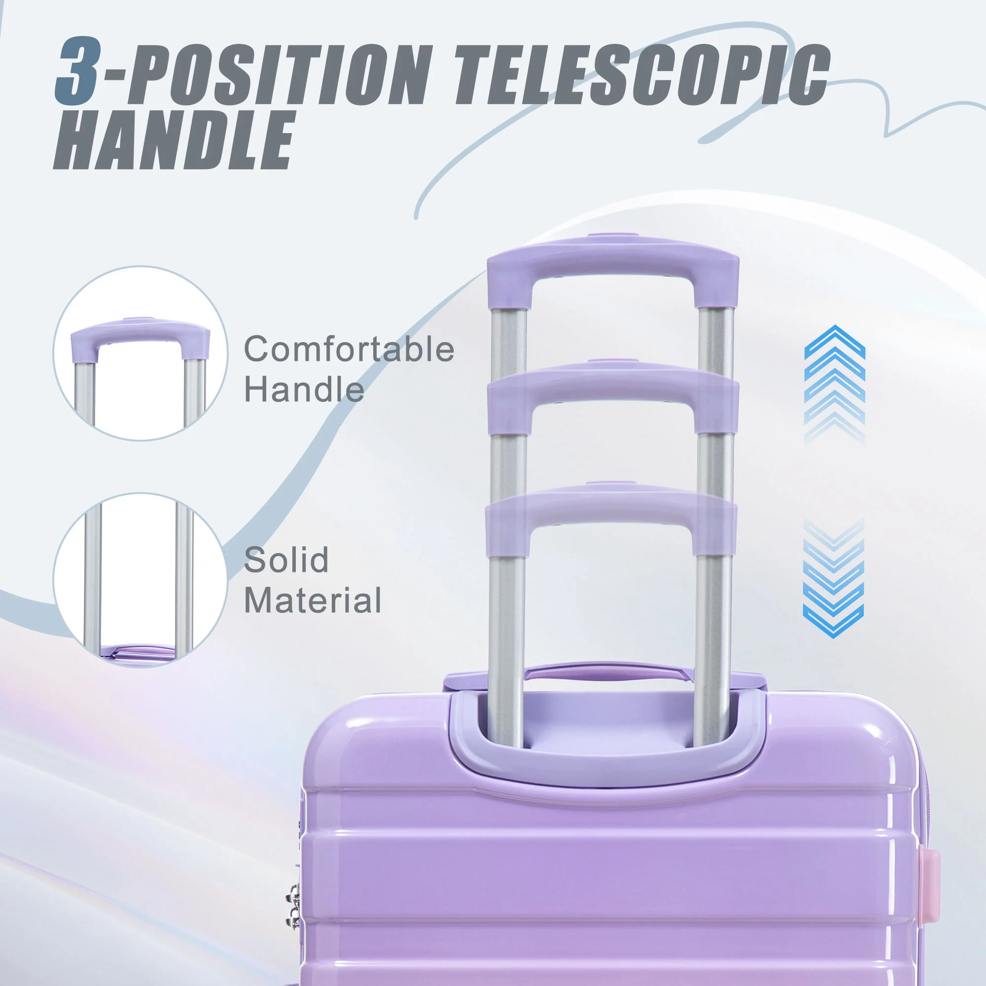 Luggage Set 20" /24" /28" With Combination Lock And Silent Wheels - Image 40