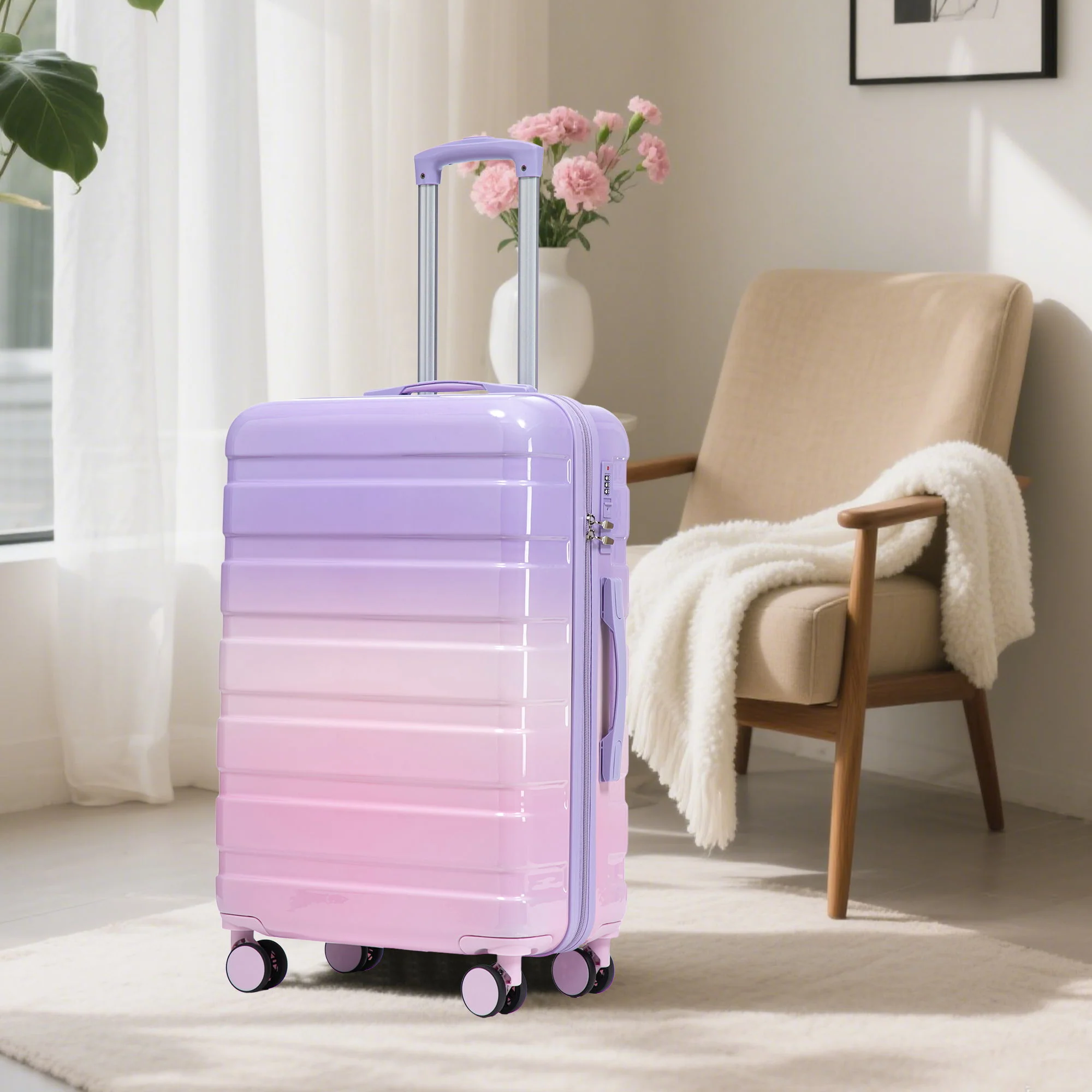 Luggage Set 20" /24" /28" With Combination Lock And Silent Wheels - Image 47