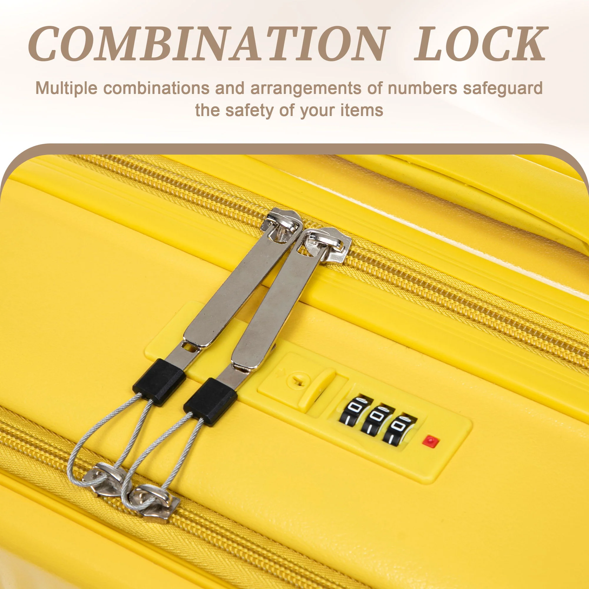 Luggage Set With Cosmetic Case, Combination Lock, Front Opening Design - Image 18
