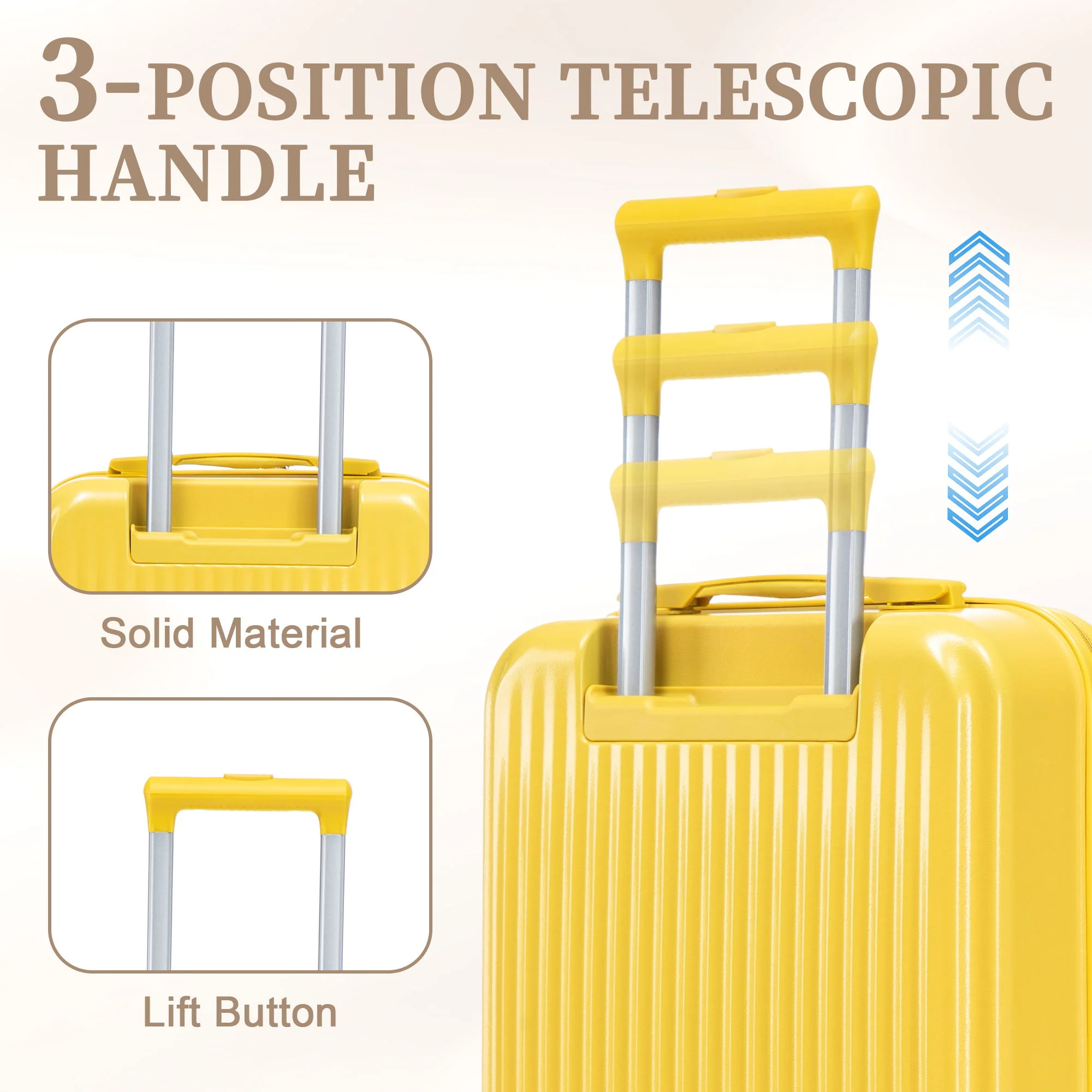 Luggage Set With Cosmetic Case, Combination Lock, Front Opening Design - Image 24