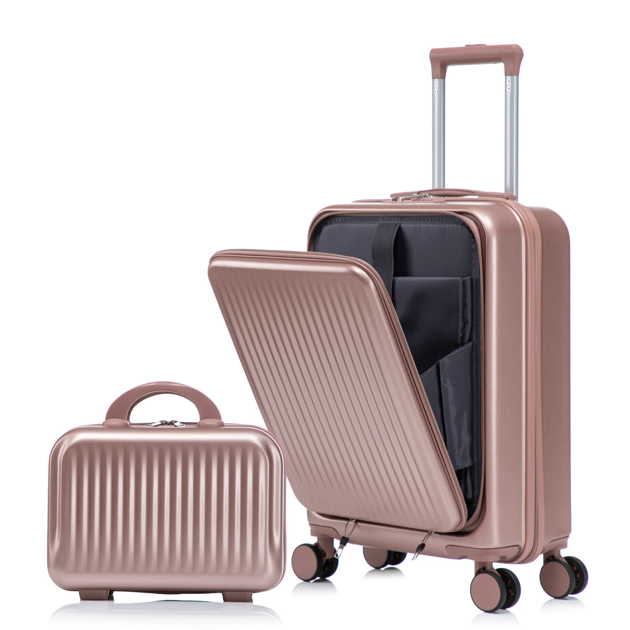 Luggage Set With Cosmetic Case, Combination Lock, Front Opening Design - Image 5