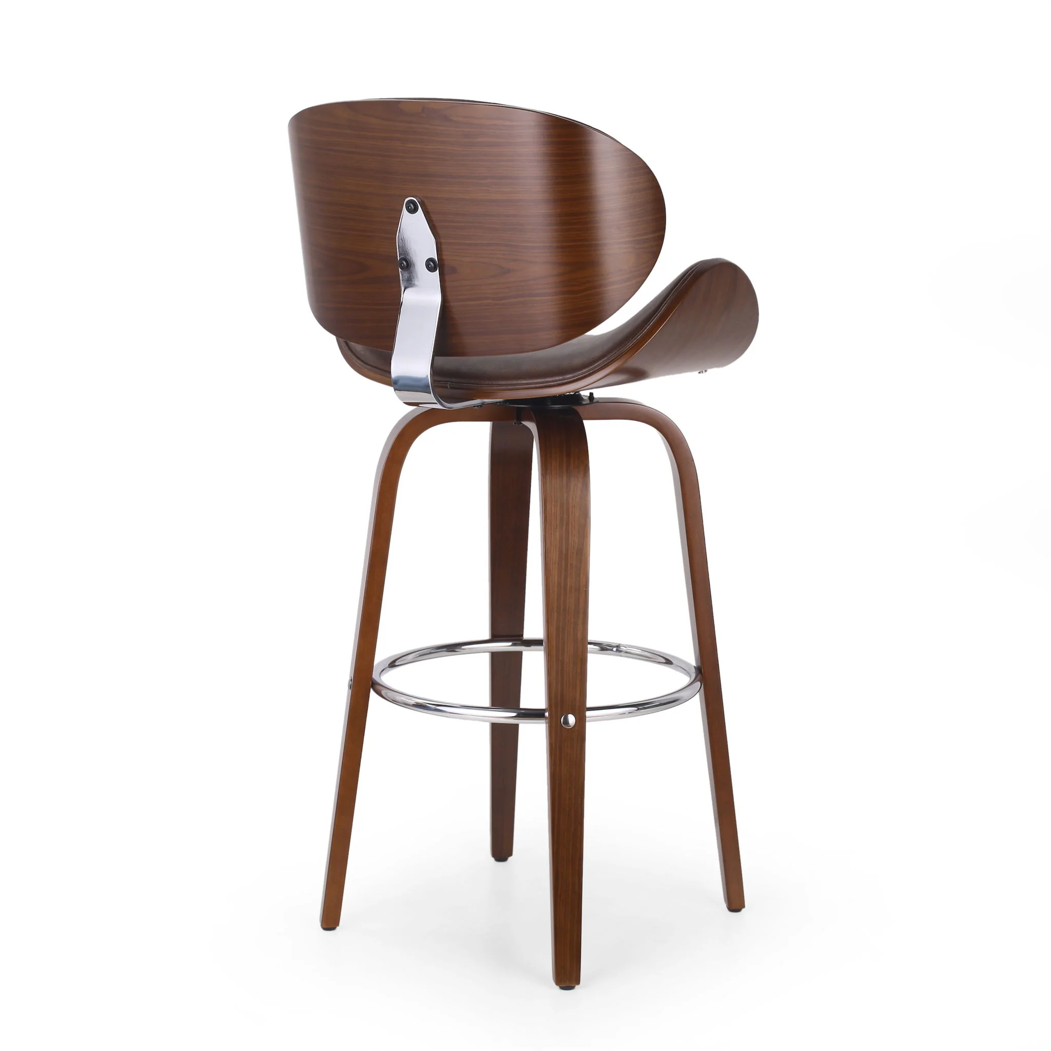 Lumos - Mid Century Modern Upholstered Swivel Barstool - Image 5