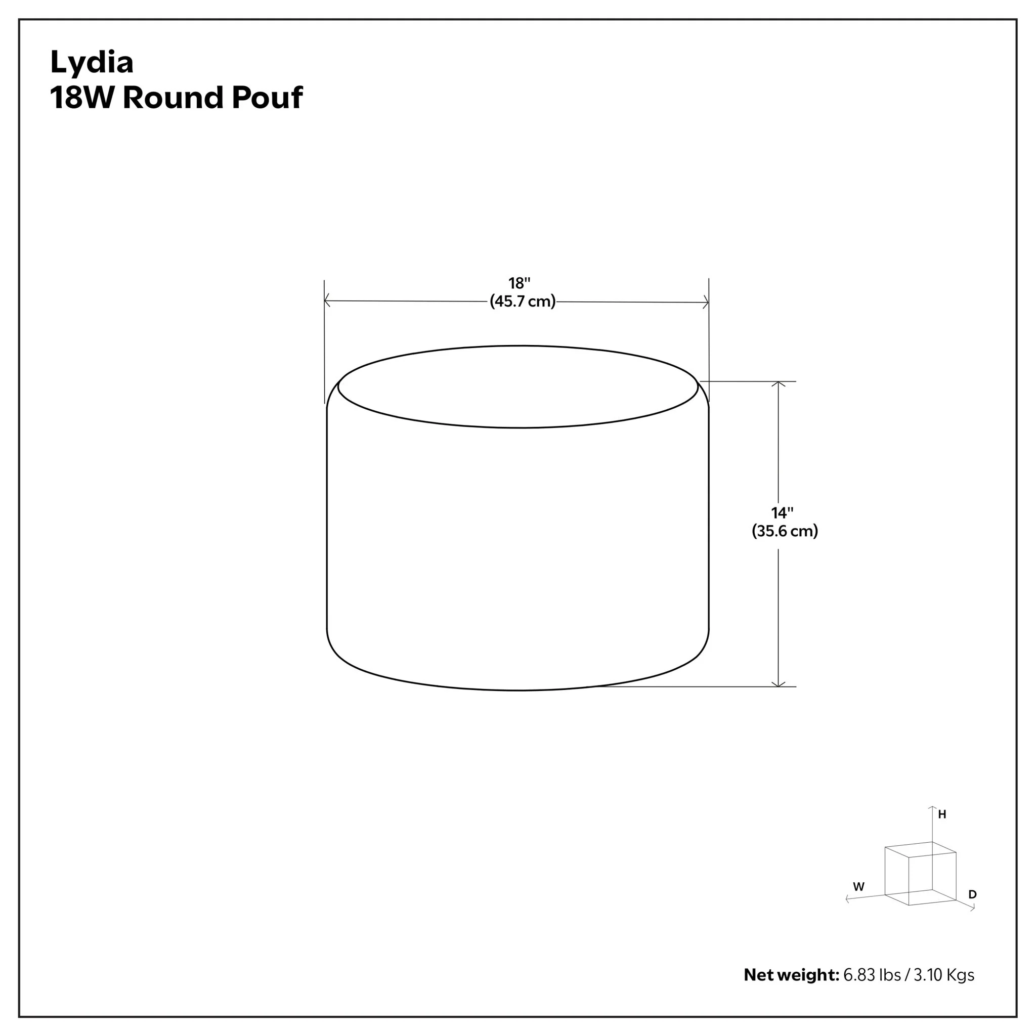 Lydia - Handcrafted Round Pouf - Image 6