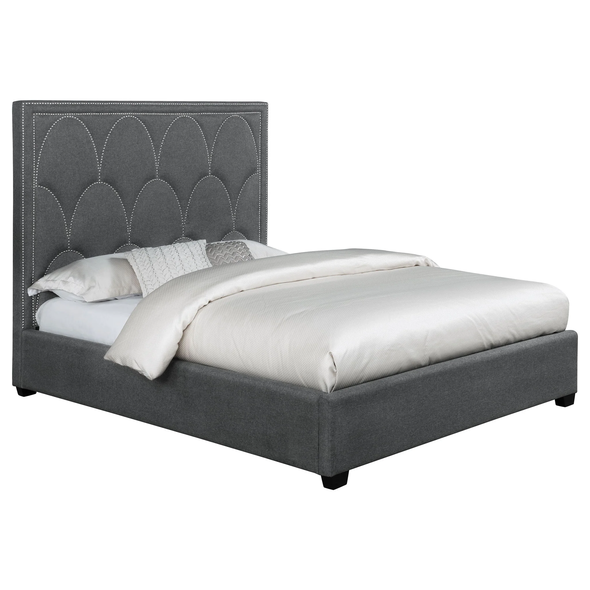 Maille - Panel Bed With Scalloped Headboard - Image 4