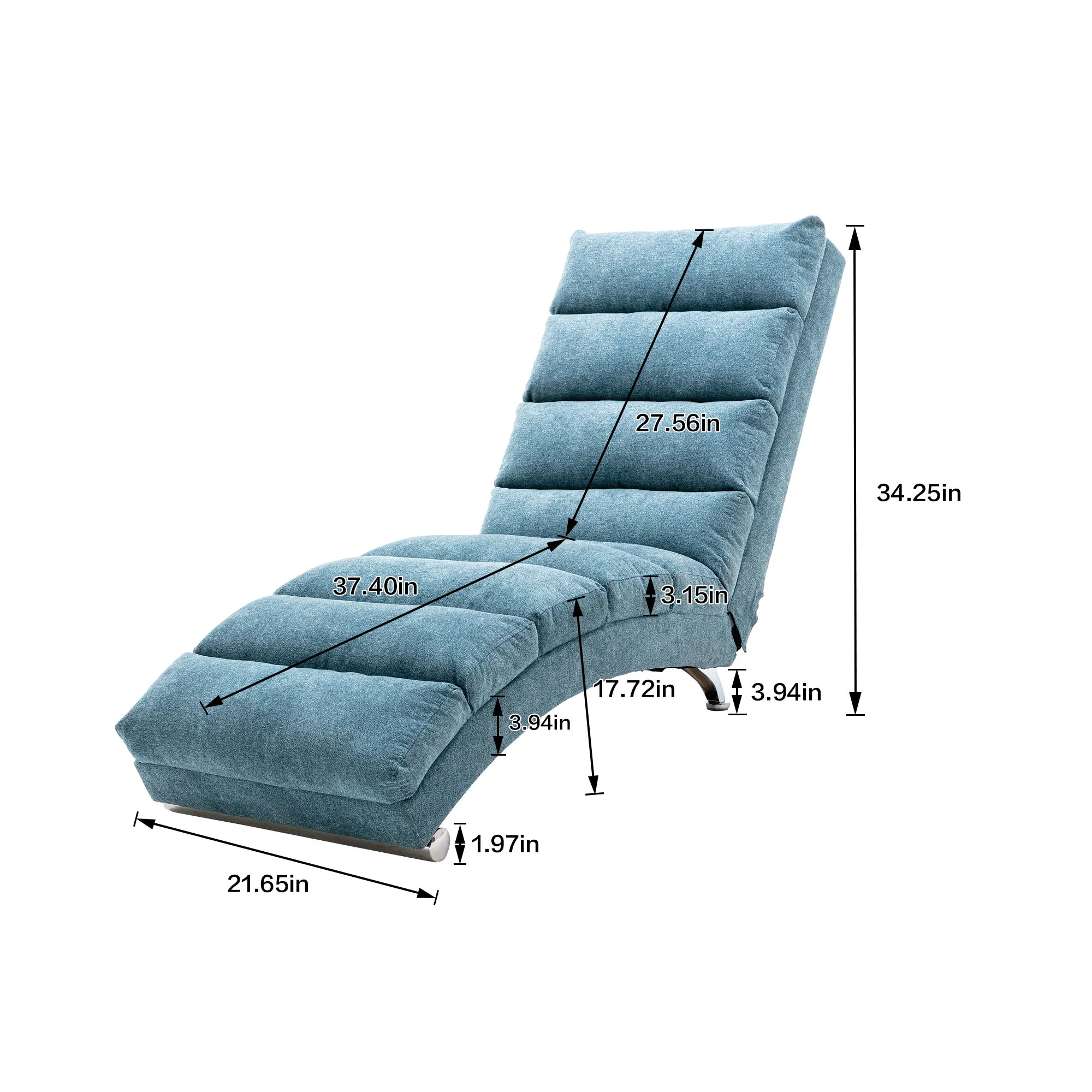 Massage Chaise Lounge Indoor With Remote Control, Ergonomic Electric Massage Lounger - Image 26