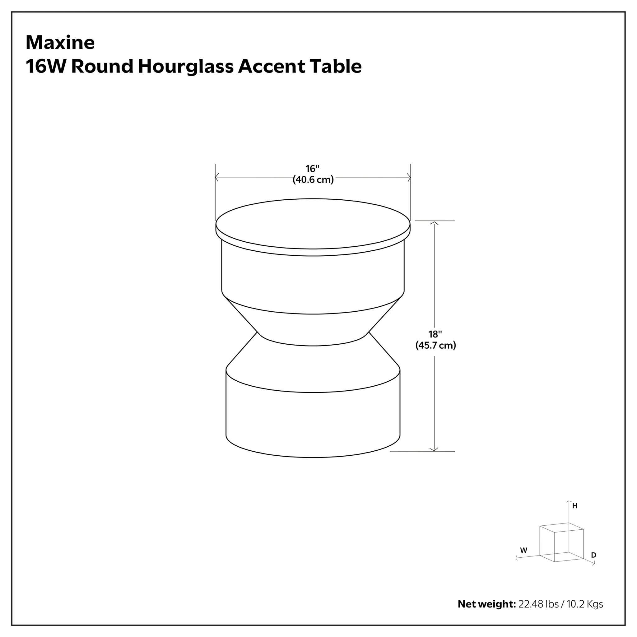 Maxine - Side Table - Black White - Image 3
