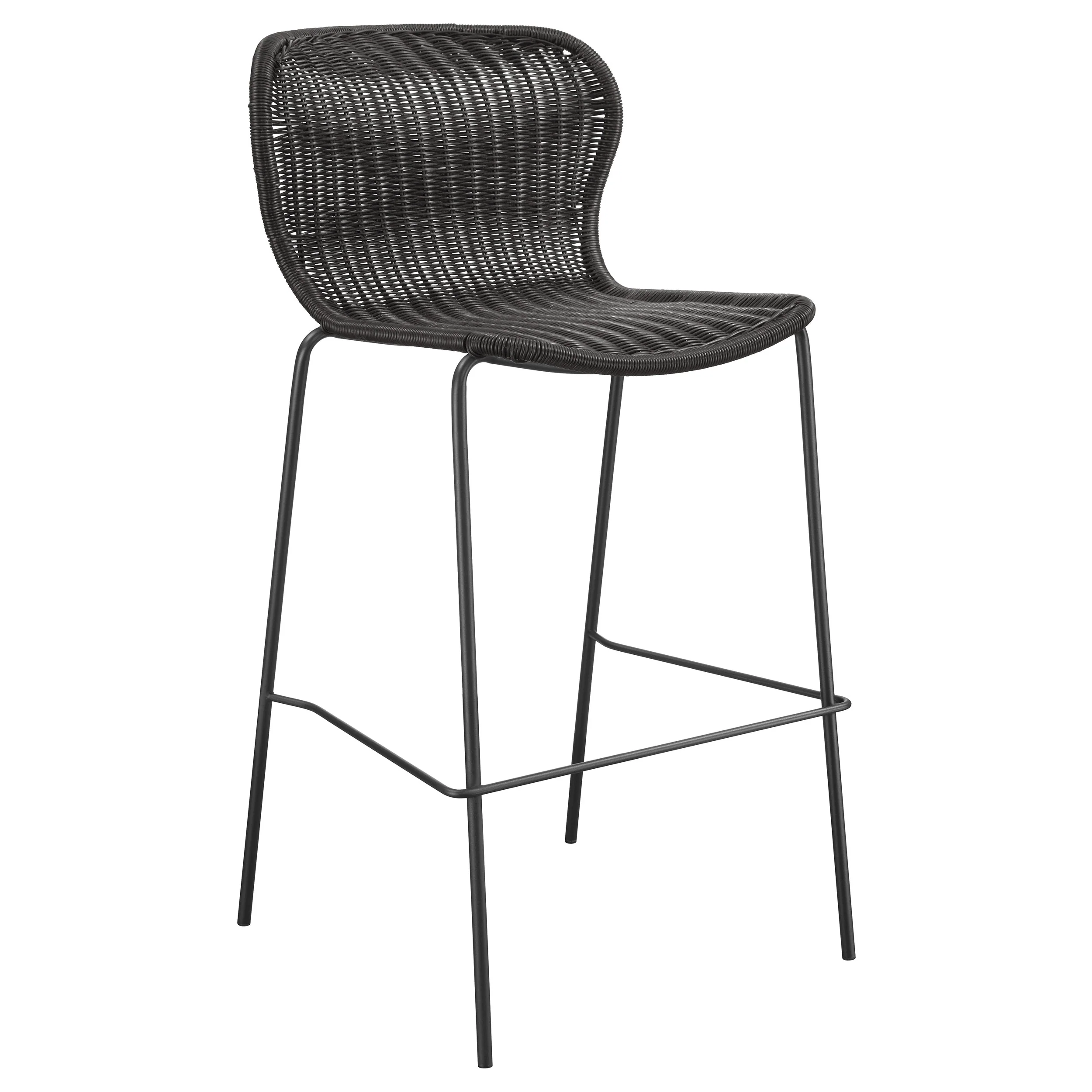 McKinley Faux Rattan Metal Bar Chair Brown (Set of 2) - Image 4
