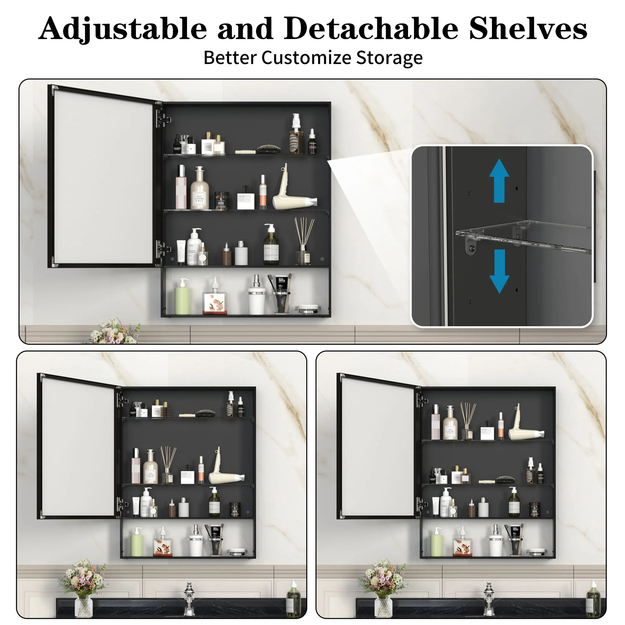Medicine Cabinet With Mirror For Bathroom - Image 5
