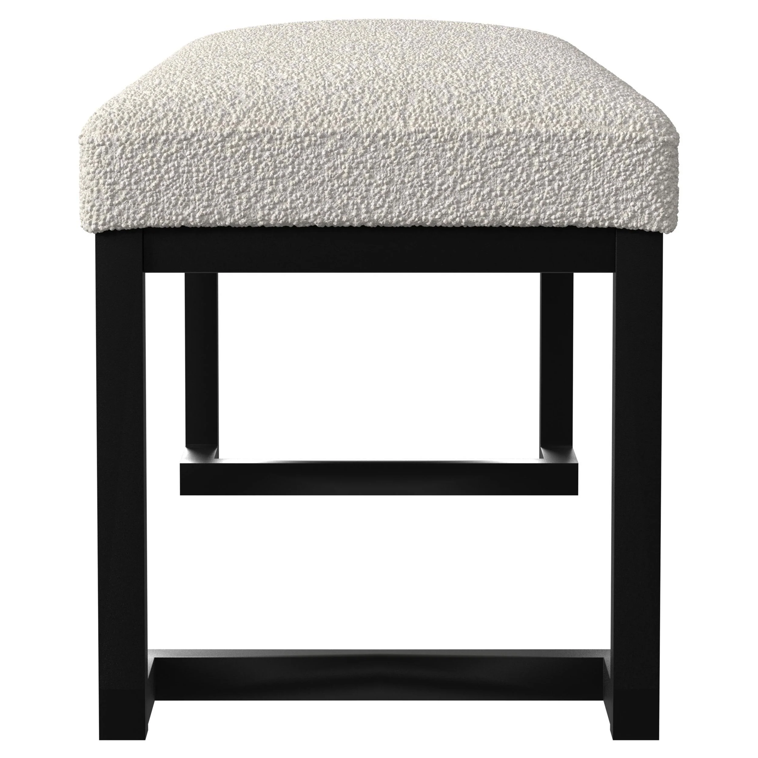 Mesa Boucle Upholstered Tufted Accent Bench Vanilla - Image 3