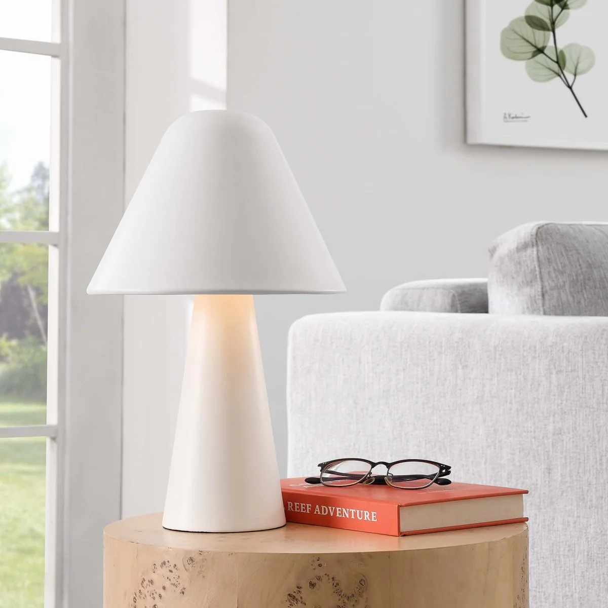Metal Mushroom Table Lamp with Swivel Shade, Adjustable Base, Retro Accent Lighting - Image 2