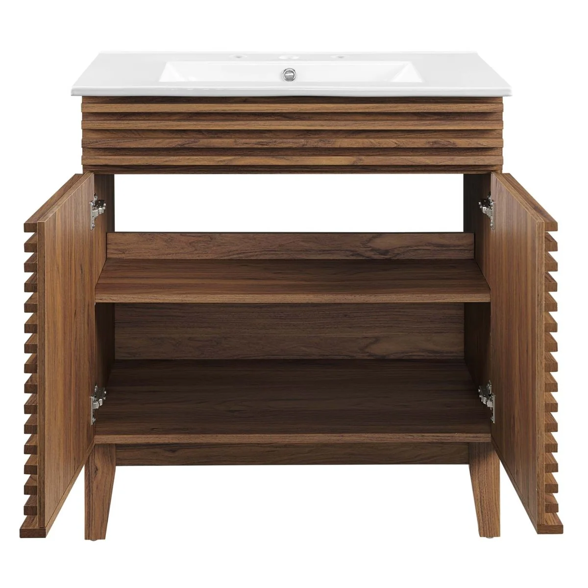 Mid-Century Bathroom Vanity with Basin and Sink — Modern Vanity Cabinet for Bathroom - Image 17