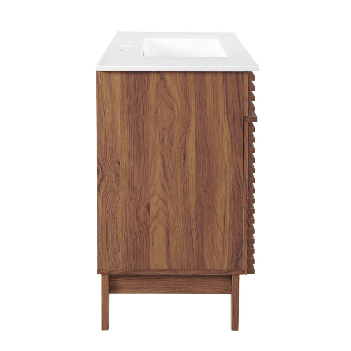 Mid-Century Bathroom Vanity with Basin and Sink — Modern Vanity Cabinet for Bathroom - Image 68