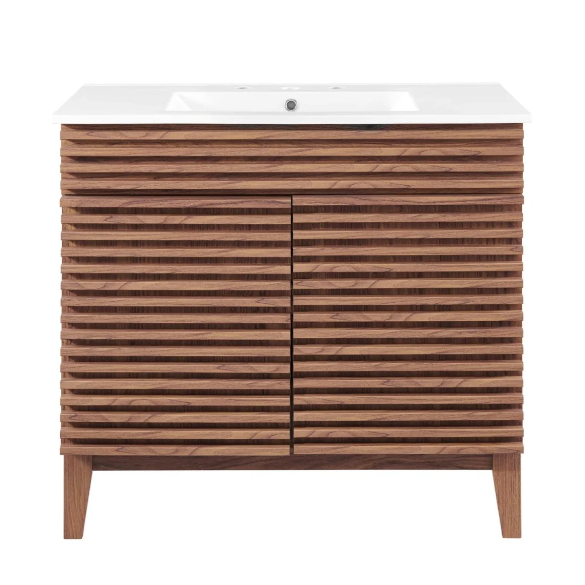 Mid-Century Bathroom Vanity with Basin and Sink — Modern Vanity Cabinet for Bathroom - Image 69
