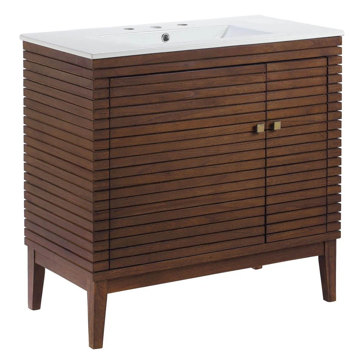 Mid-Century Bathroom Vanity with Ceramic Sink – Mid-Century Modern Bathroom Fixture - Image 11