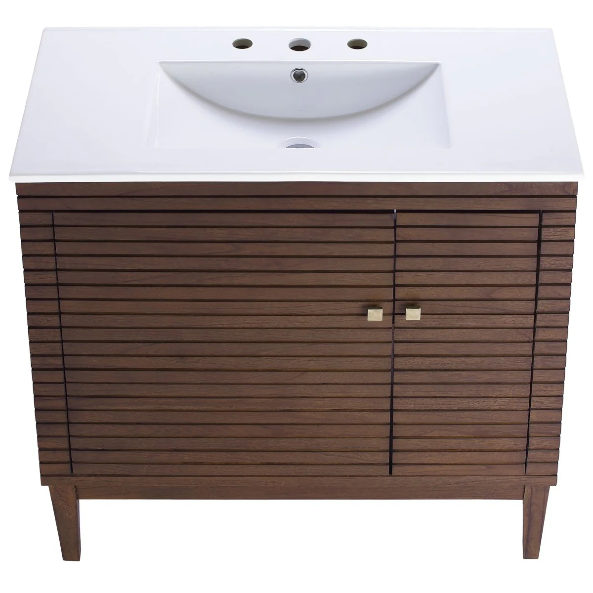 Mid-Century Bathroom Vanity with Ceramic Sink – Mid-Century Modern Bathroom Fixture - Image 17