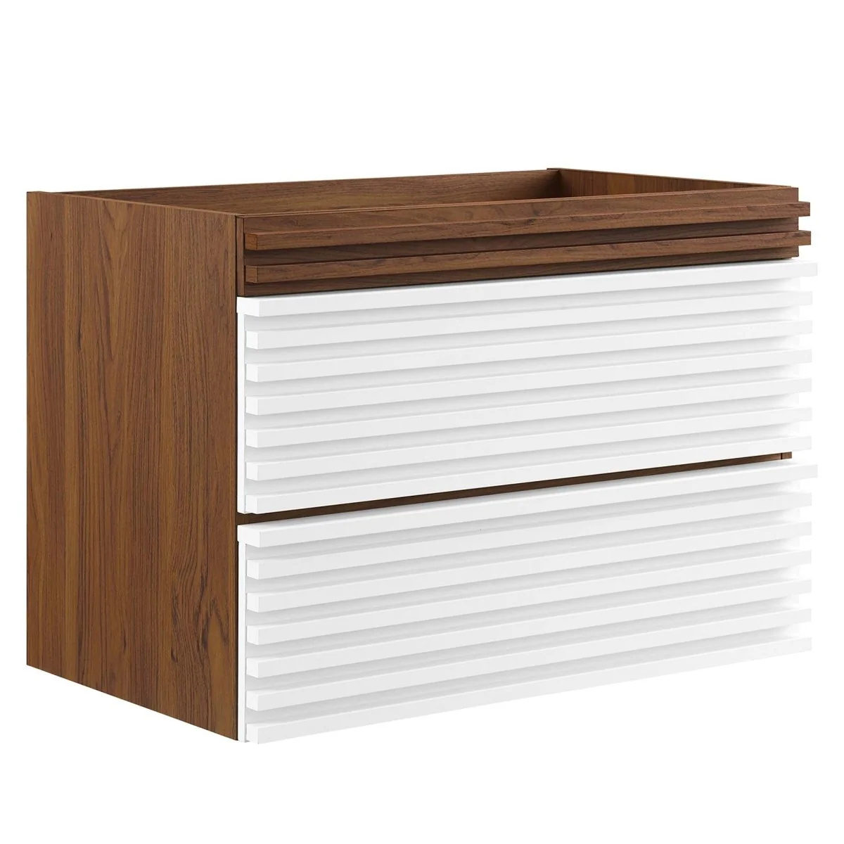 Mid-Century Wall-Mount Bathroom Vanity Cabinet — Available in Multiple Sizes and Finishes - Image 130