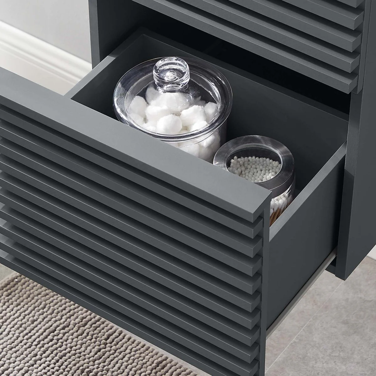 Mid-Century Wall-Mount Bathroom Vanity Cabinet — Available in Multiple Sizes and Finishes - Image 19