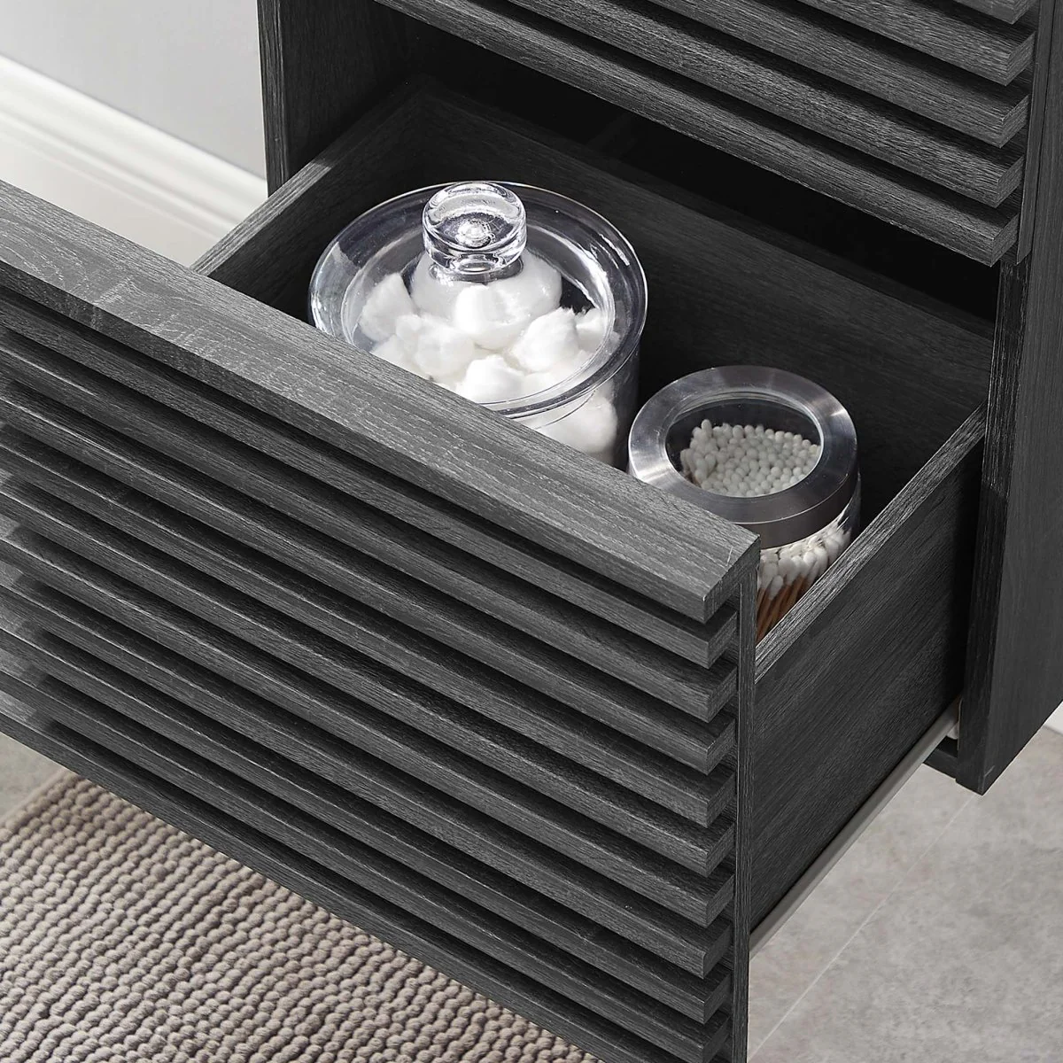 Mid-Century Wall-Mount Bathroom Vanity Cabinet — Available in Multiple Sizes and Finishes - Image 27