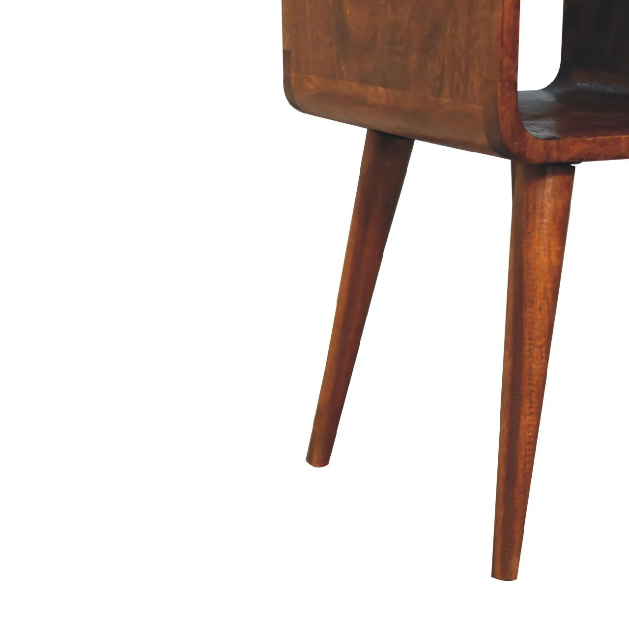 Mini Chestnut Curve Lower Bedside Nifhtstand - Image 12