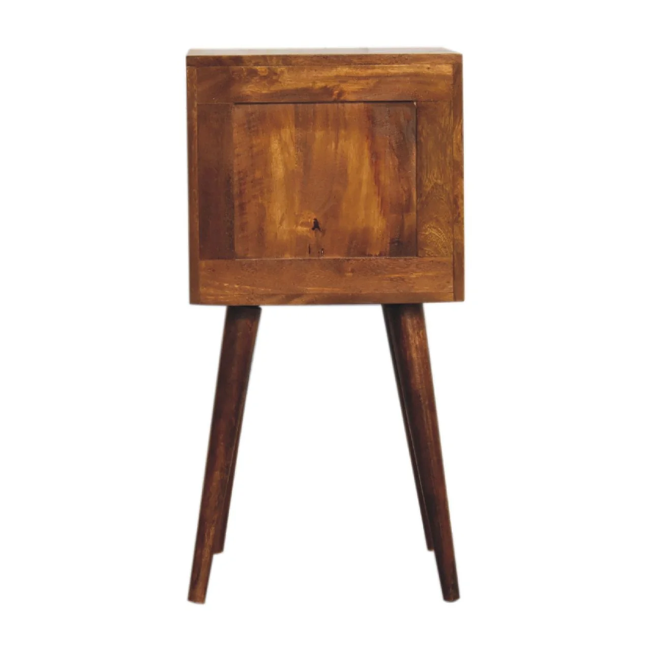 Mini Cube Carved 2 Drawer Nightstand - Image 2