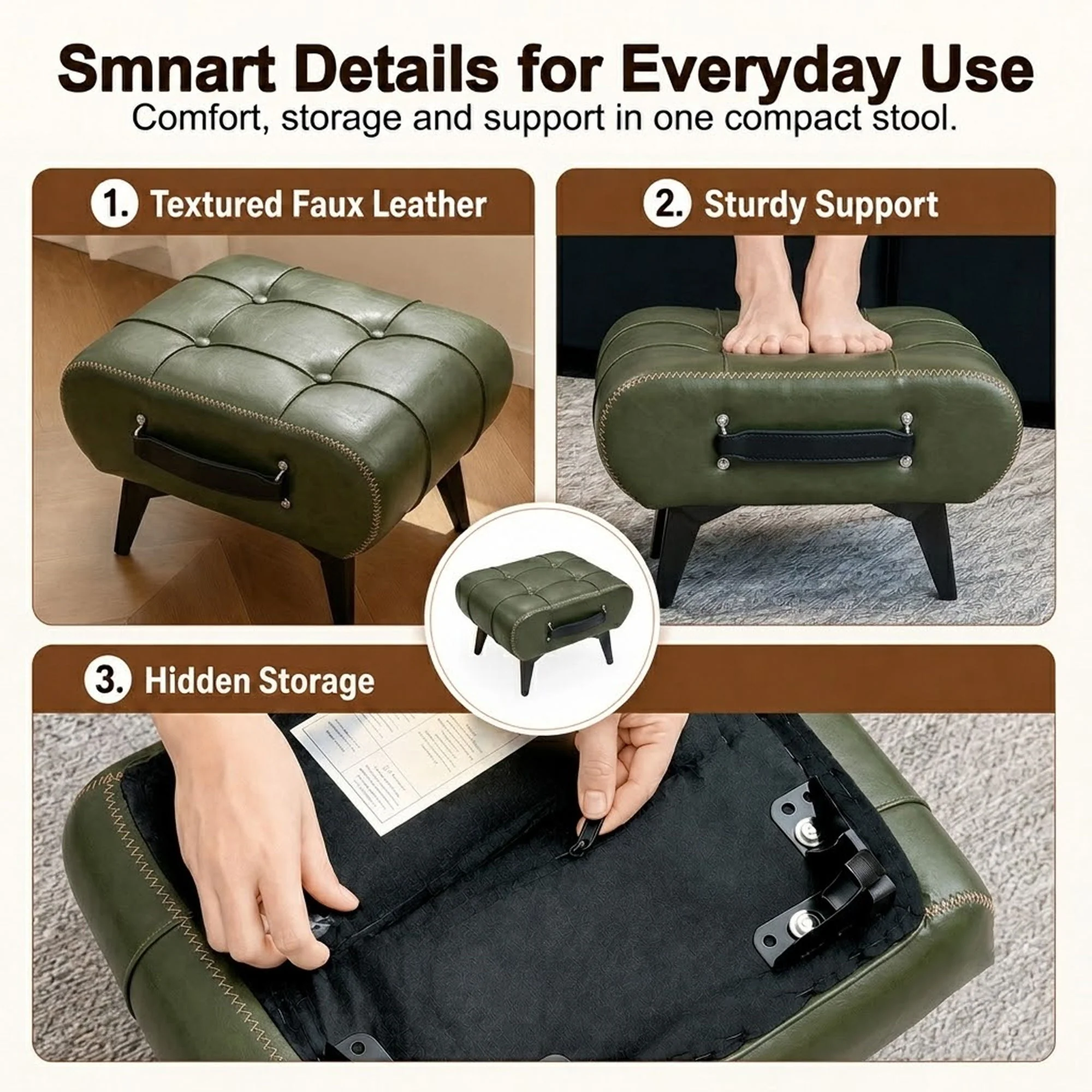 Minimalist Footstool With Hidden Storage - Image 37