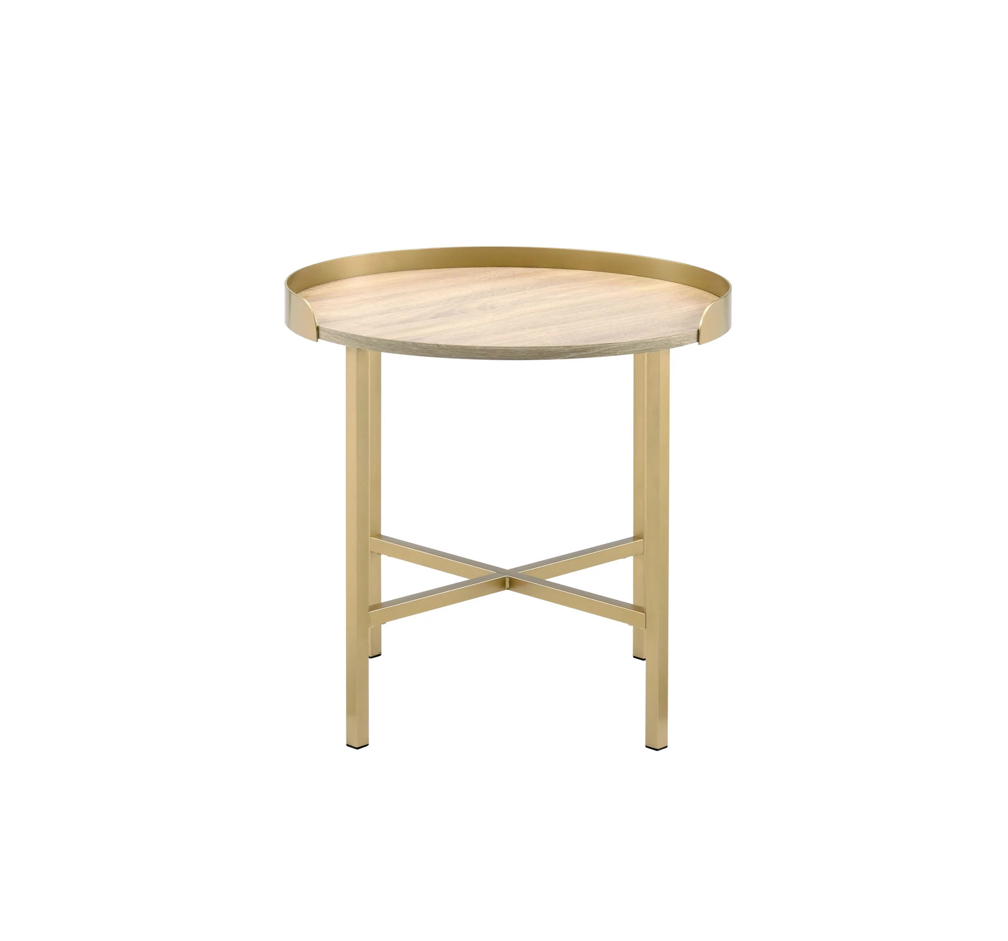 Mithea - End Table - Oak / Gold - Image 2