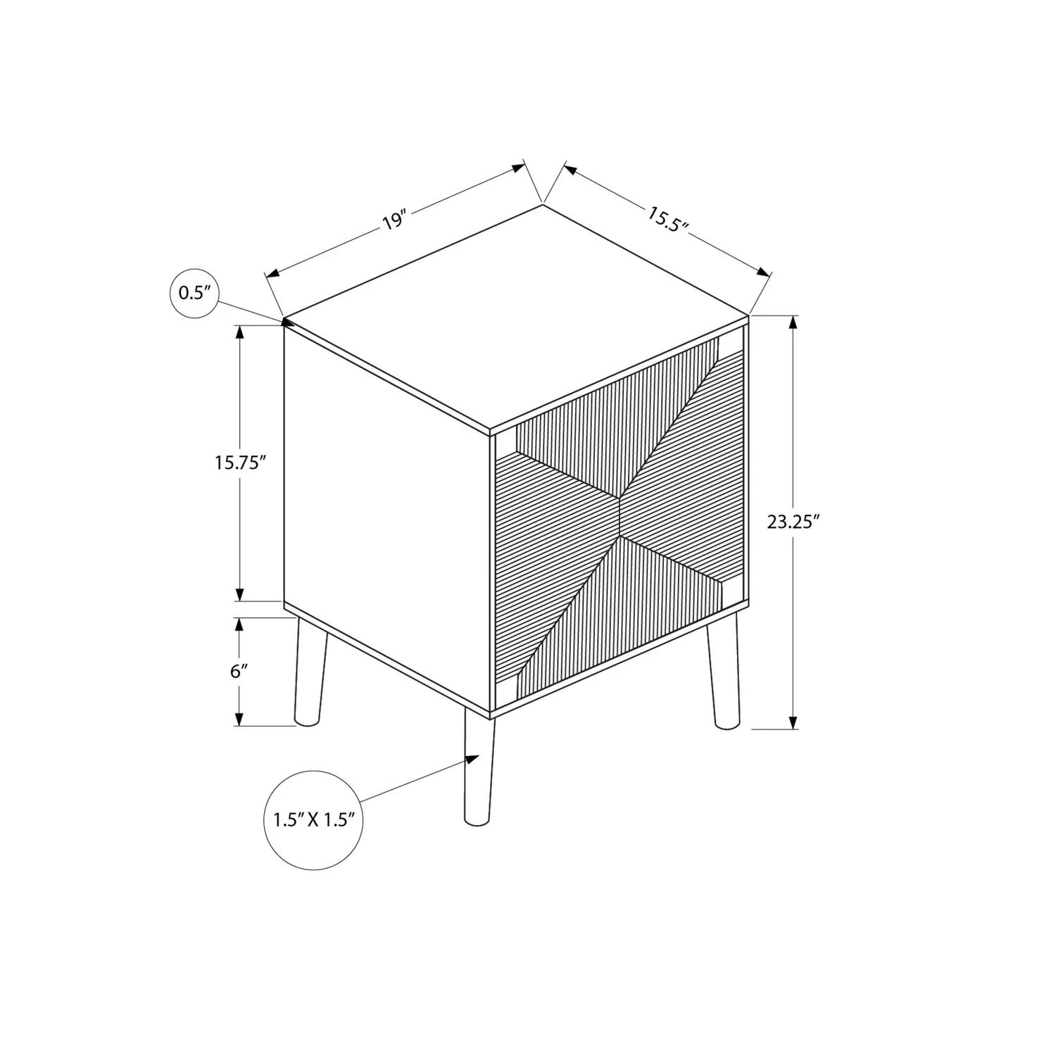 Modern Accent Table With Storage - Image 10