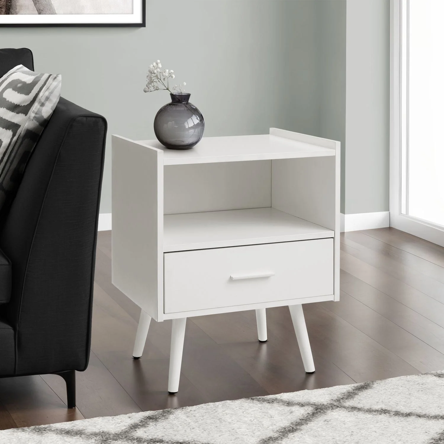 Modern Accent Table With Storage Drawer - Image 12