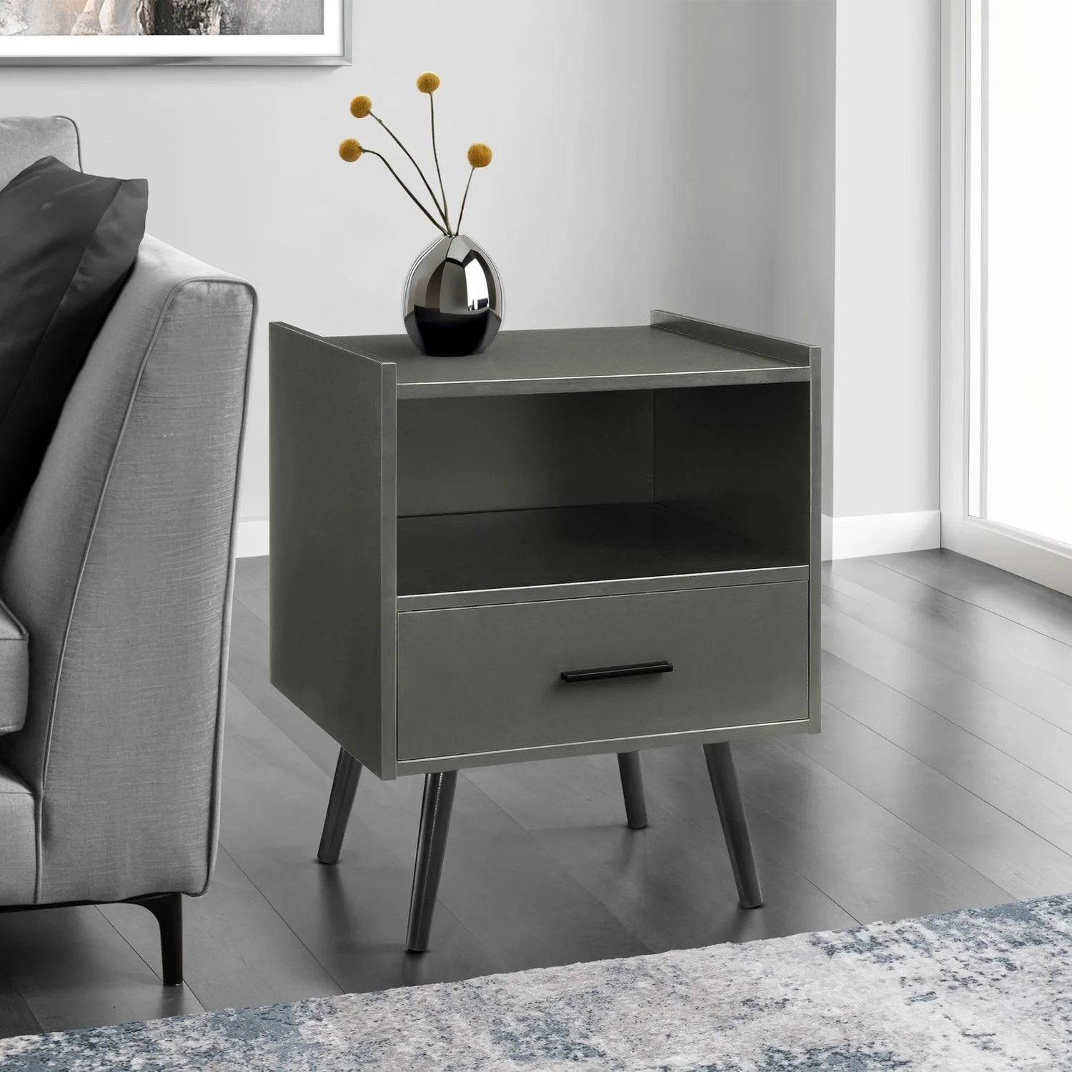 Modern Accent Table With Storage Drawer - Image 15